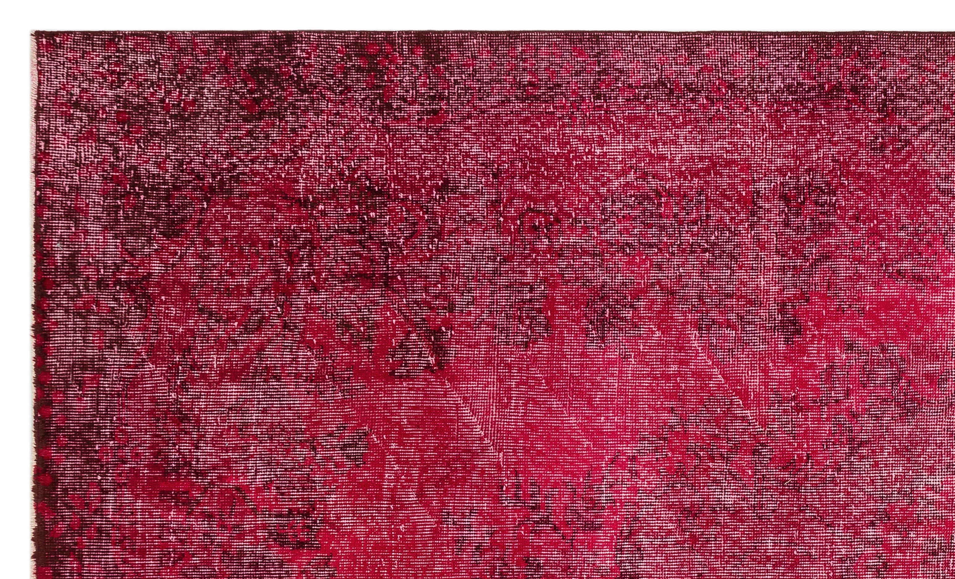 Atina Red Vintage Wool Handmade Area Rug 5'6" x 9'2"