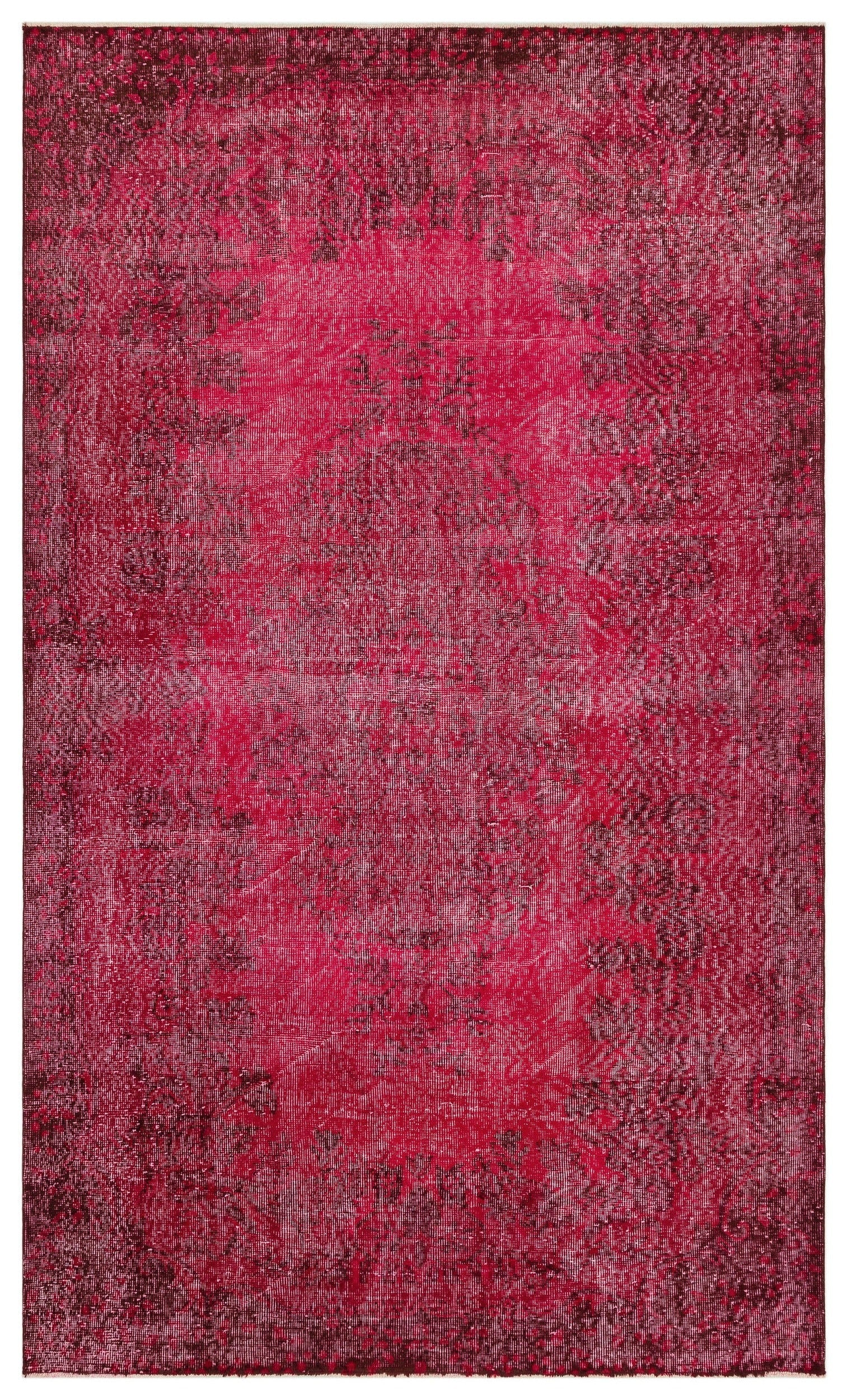 Atina Red Vintage Wool Handmade Area Rug 5'6" x 9'2"
