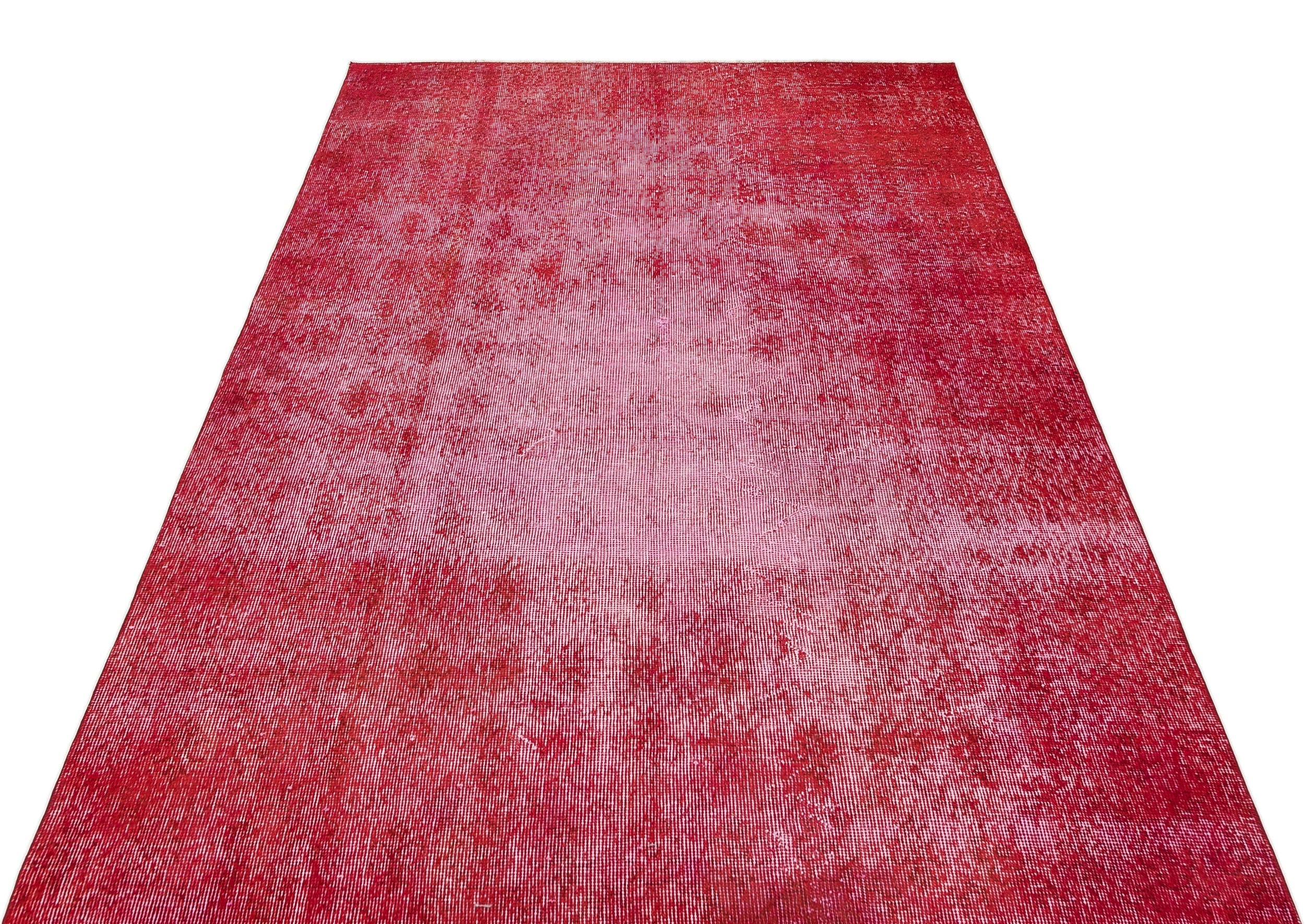Atina Red Vintage Wool Handmade Area Rug 4'8" x 7'4"