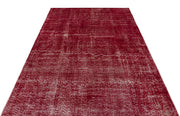 Atina Red Vintage Wool Handmade Area Rug 5'7" x 8'0"