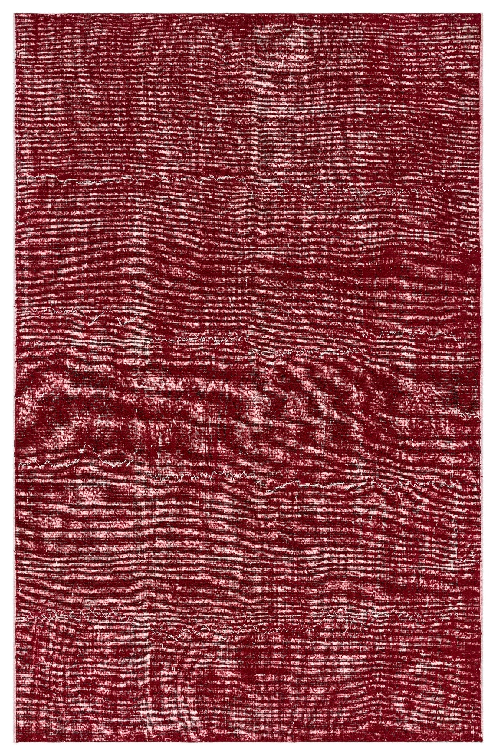 Atina Red Vintage Wool Handmade Area Rug 5'7" x 8'0"