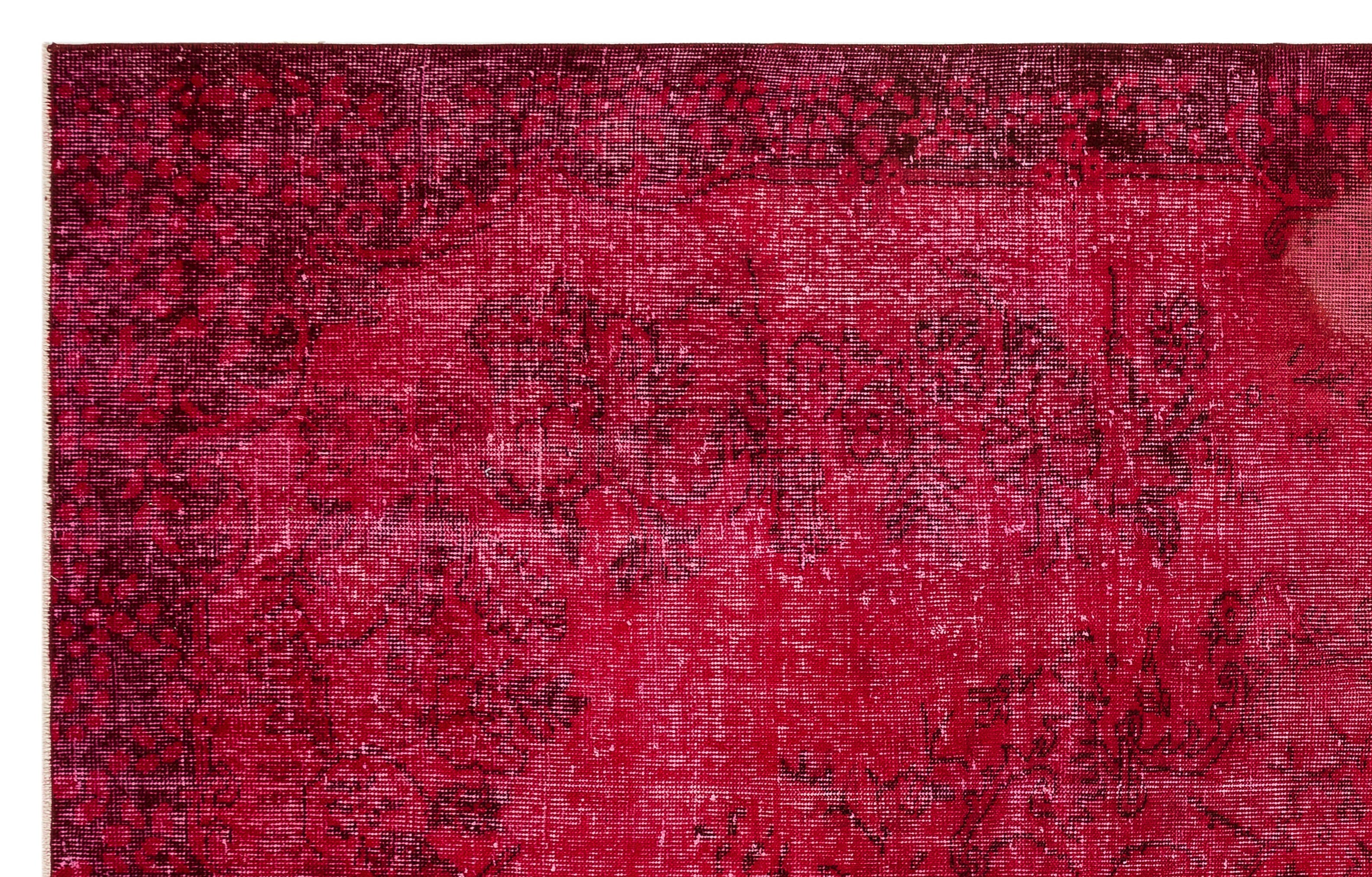 Atina Red Vintage Wool Handmade Area Rug 5'11" x 9'3"