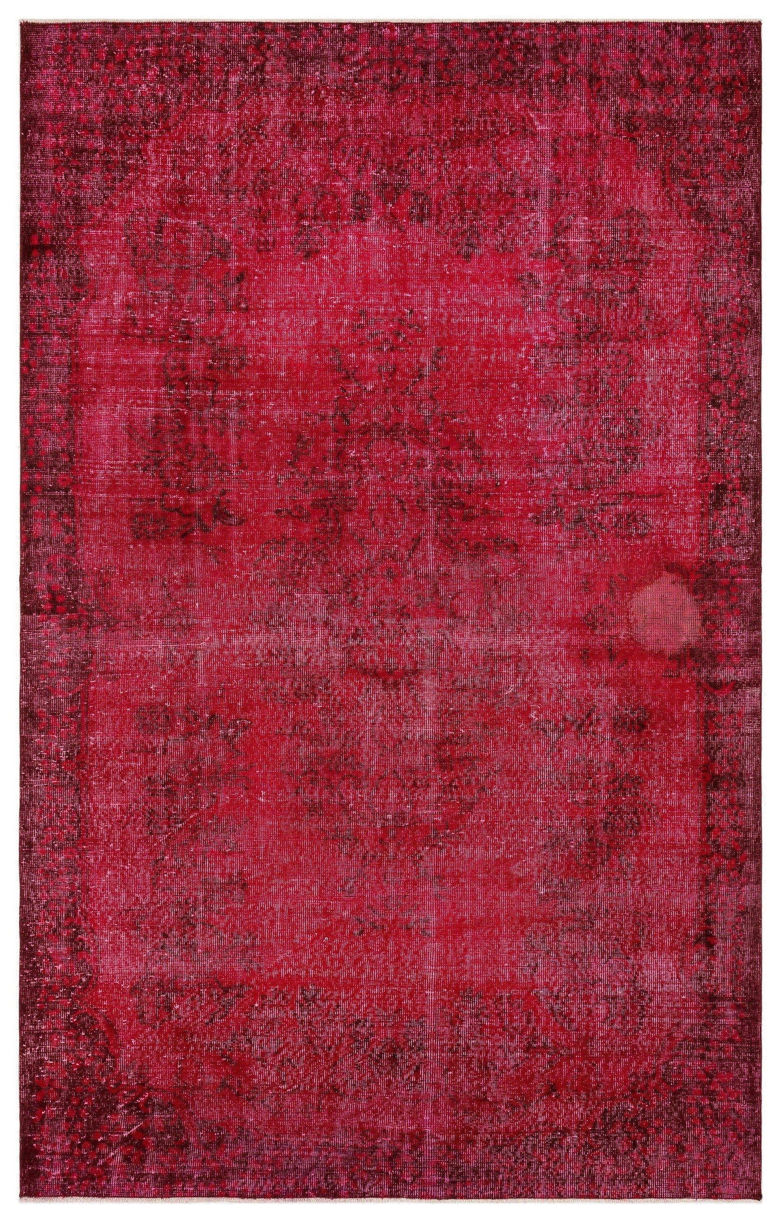Atina Red Vintage Wool Handmade Area Rug 5'11" x 9'3"