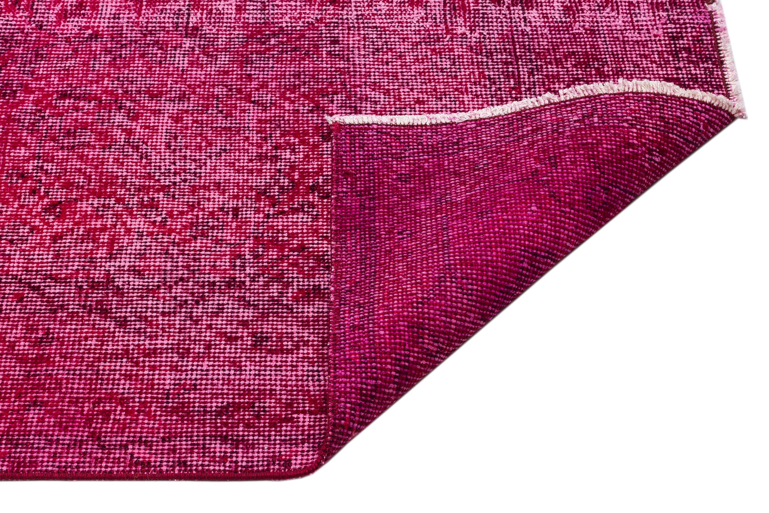Atina Pink Vintage Wool Handmade Area Rug 5'4" x 8'10"