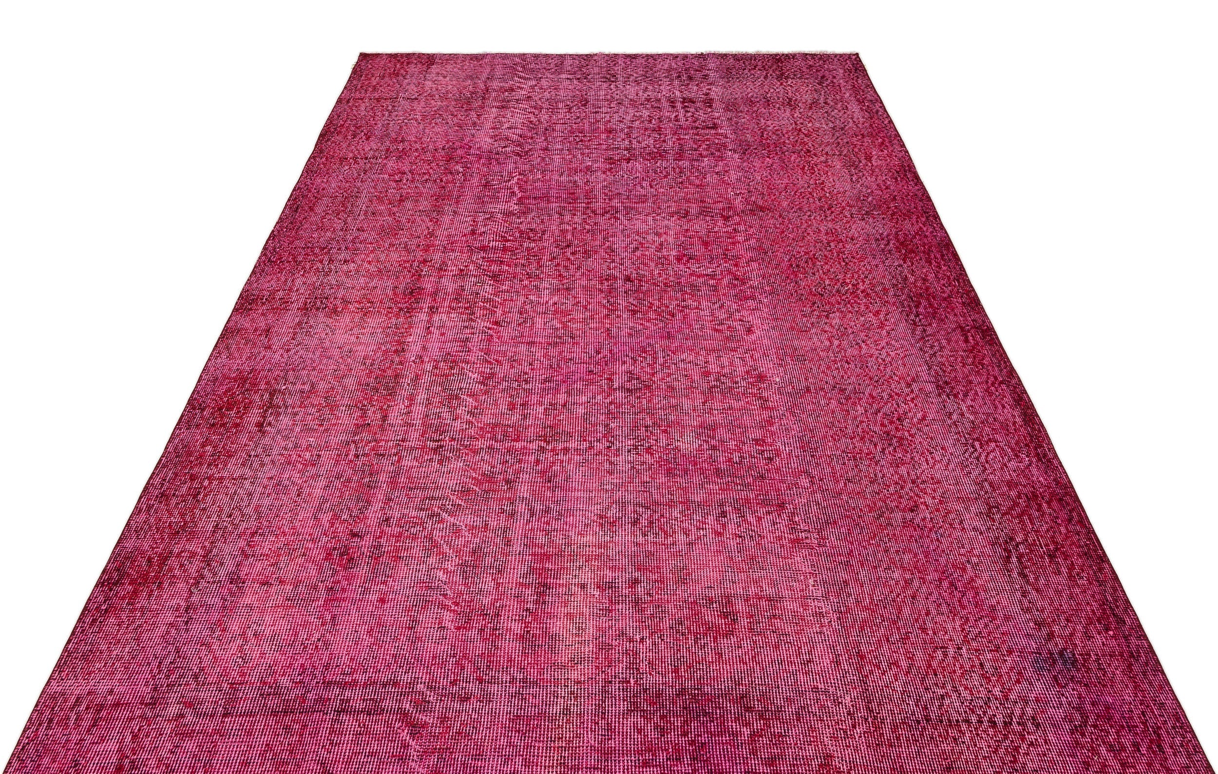 Atina Pink Vintage Wool Handmade Area Rug 5'4" x 8'10"