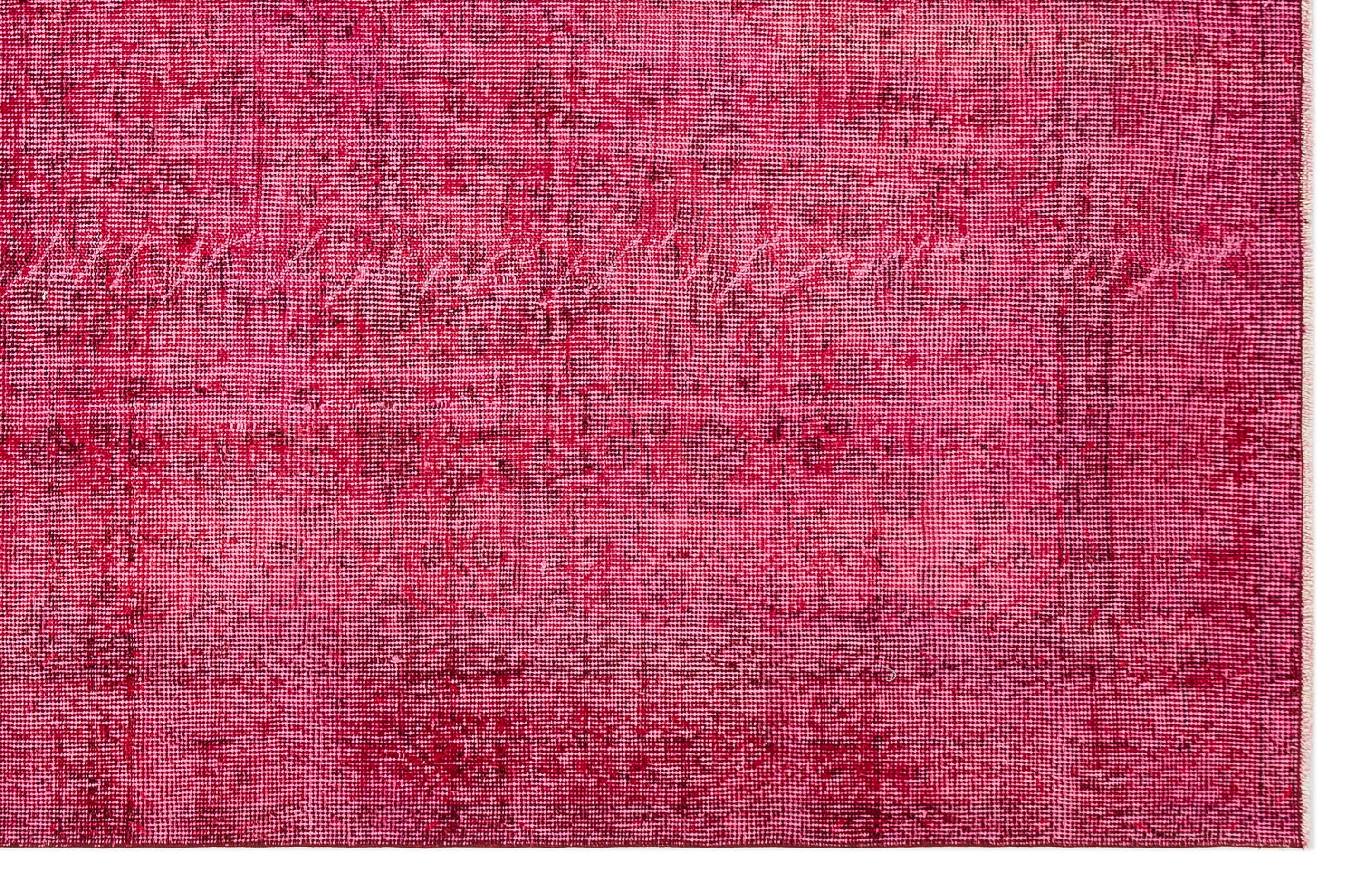 Atina Pink Vintage Wool Handmade Area Rug 5'4" x 8'10"
