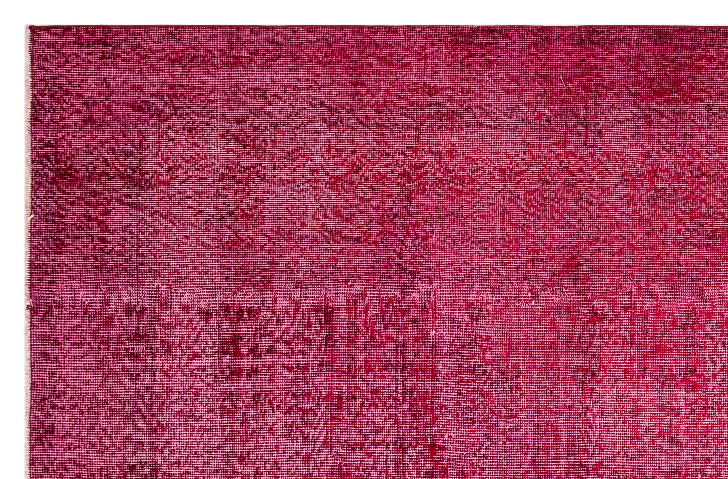 Atina Pink Vintage Wool Handmade Area Rug 5'4" x 8'10"