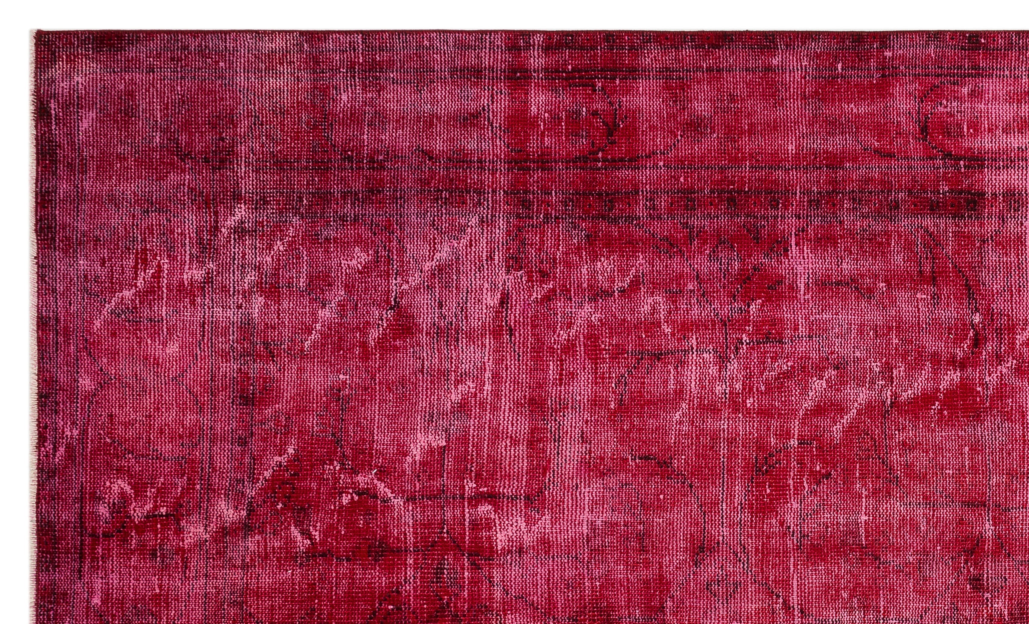 Atina Red Vintage Wool Handmade Area Rug 6'4" x 10'1"