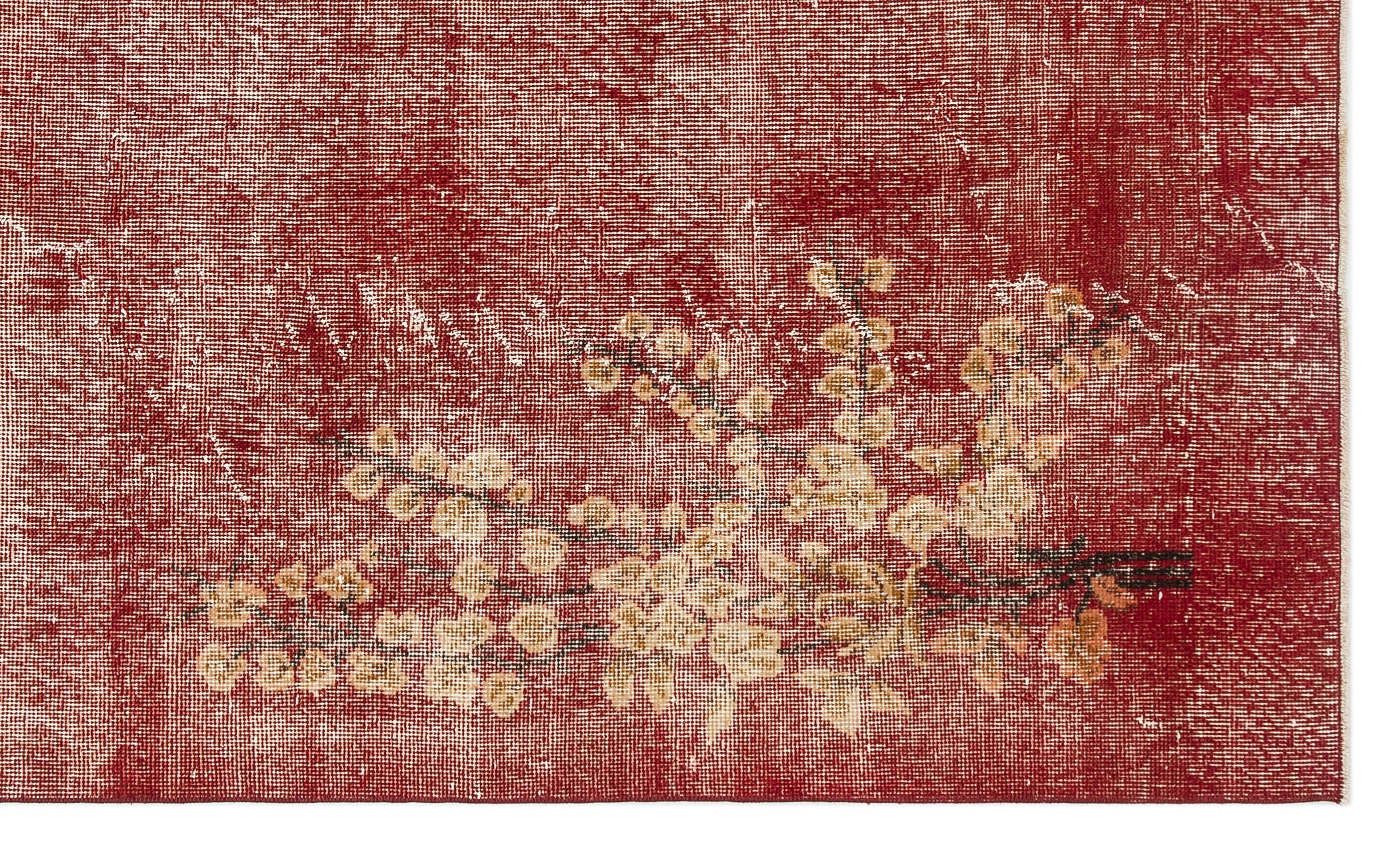 Atina Red Vintage Wool Handmade Area Rug 4'11" x 8'4"