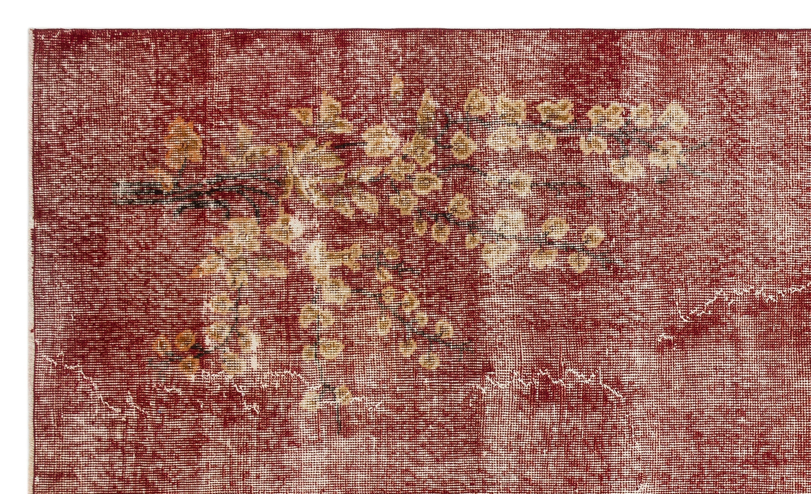 Atina Red Vintage Wool Handmade Area Rug 4'11" x 8'4"