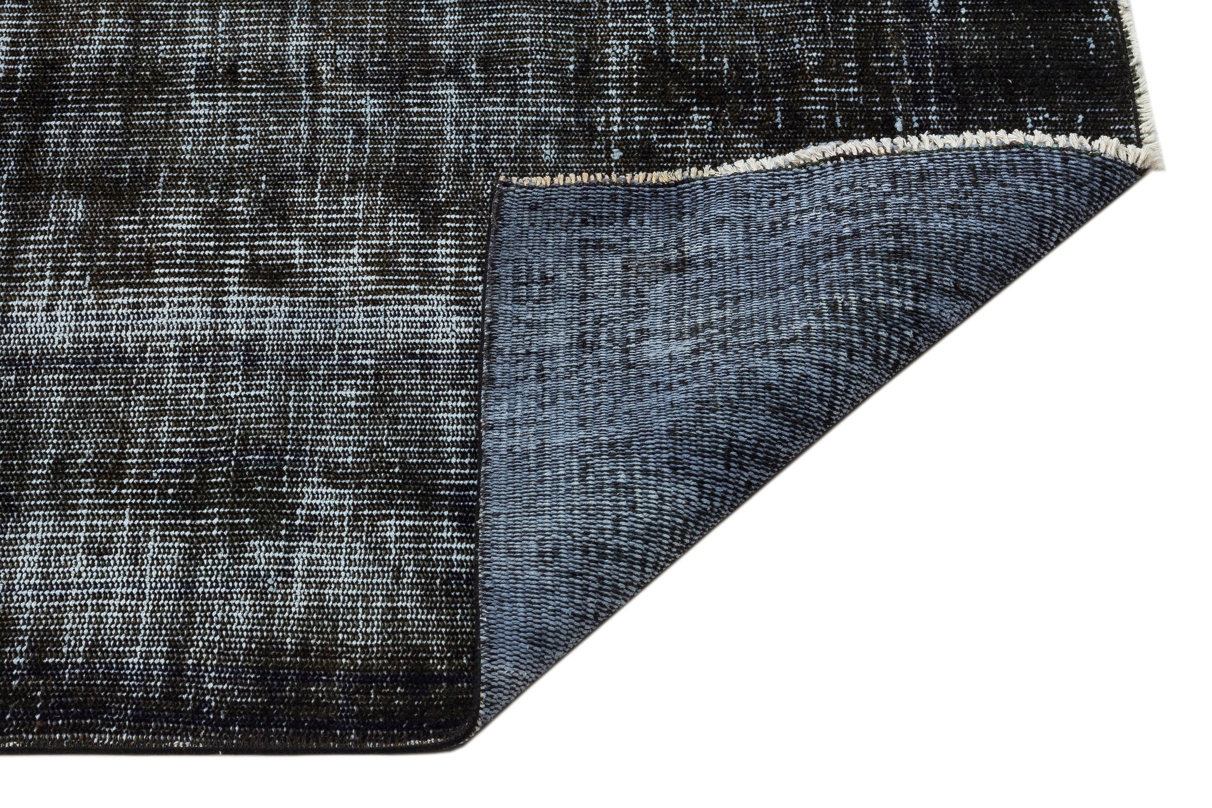 Atina Black Vintage Wool Handmade Area Rug 6'6" x 9'11"