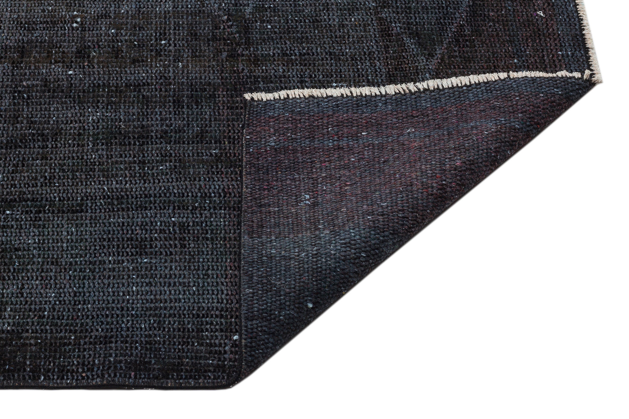 Atina Black Vintage Wool Handmade Area Rug 5'9" x 9'4"