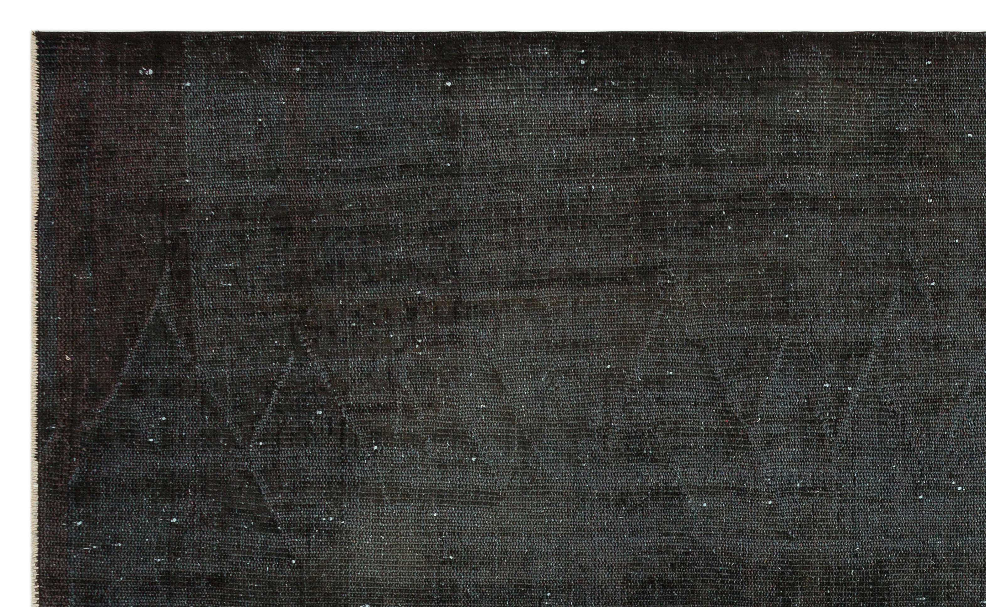 Atina Black Vintage Wool Handmade Area Rug 5'9" x 9'4"