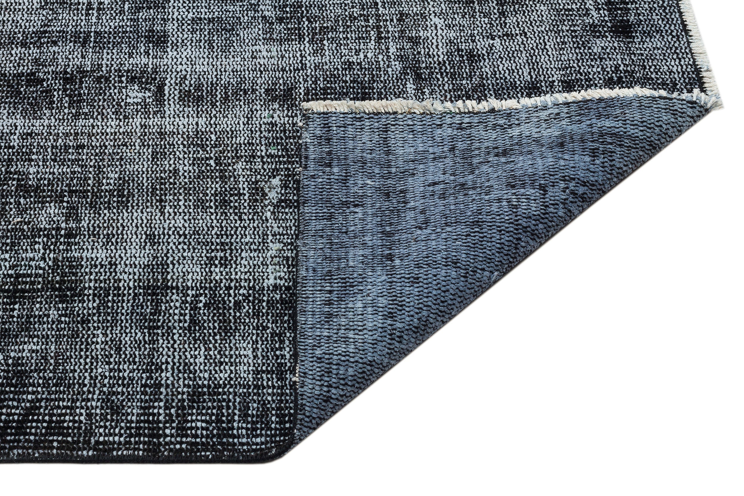 Atina Black Vintage Wool Handmade Area Rug 5'6" x 9'0"