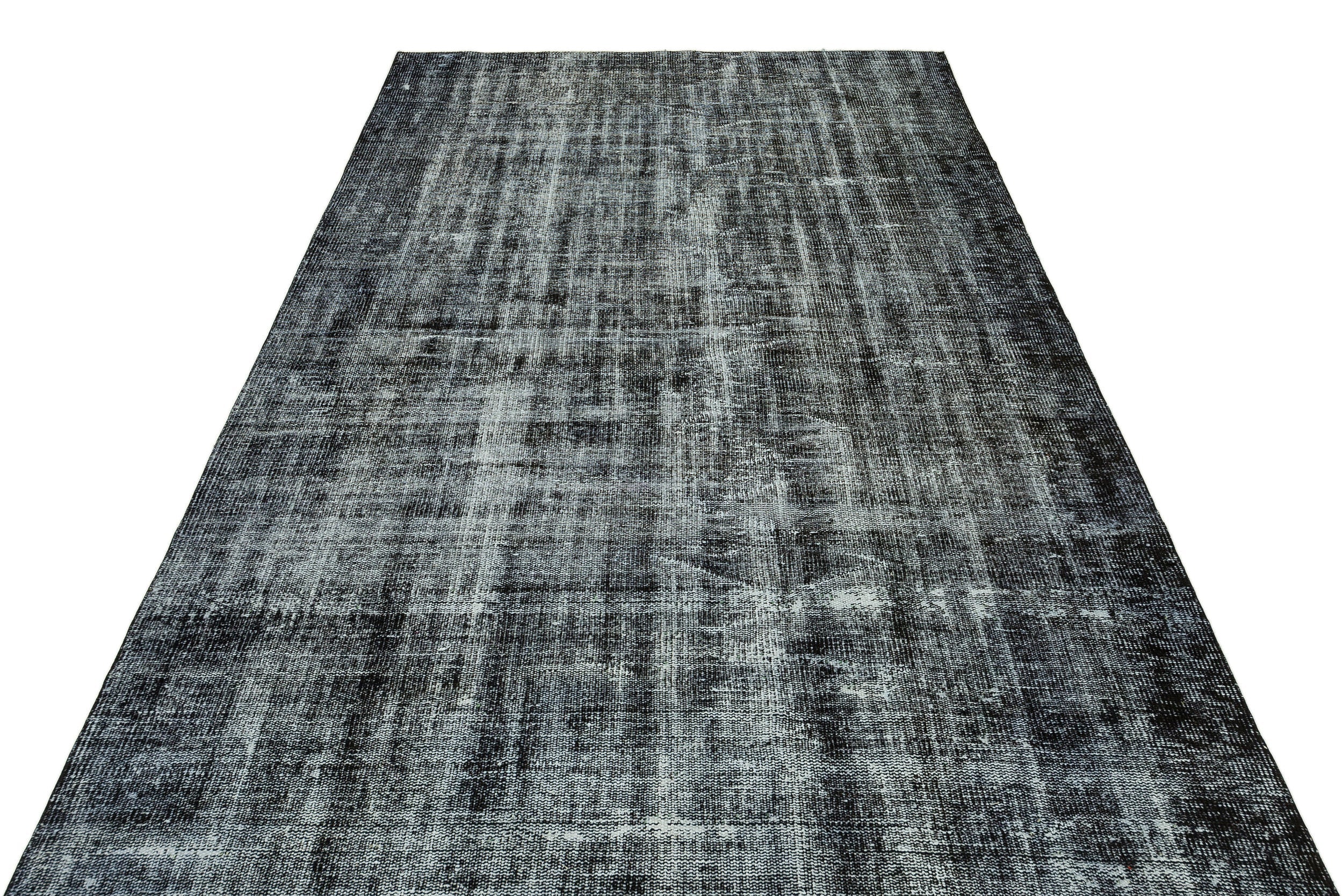 Atina Black Vintage Wool Handmade Area Rug 5'6" x 9'0"