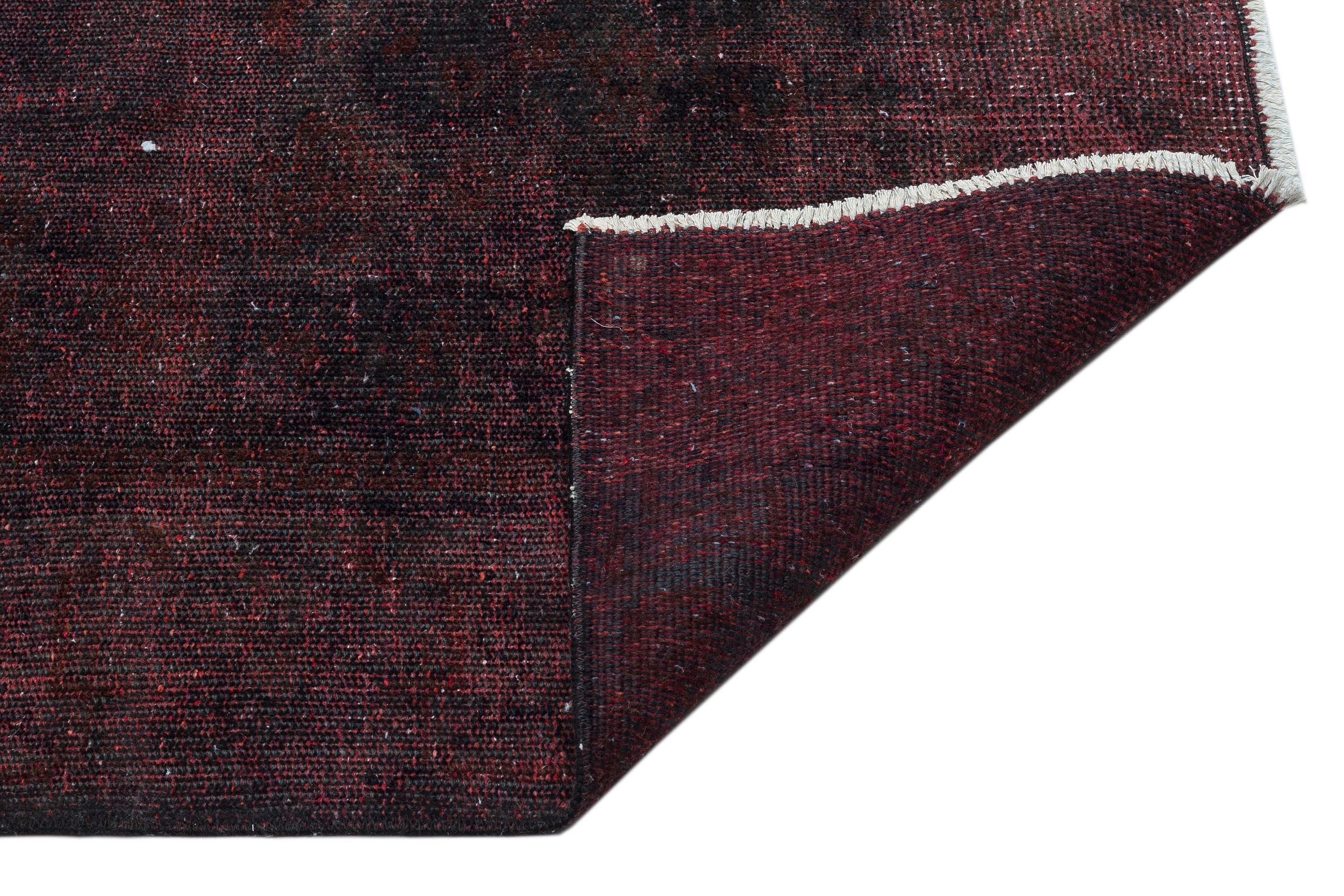 Atina Black Vintage Wool Handmade Area Rug 4'9" x 7'7"