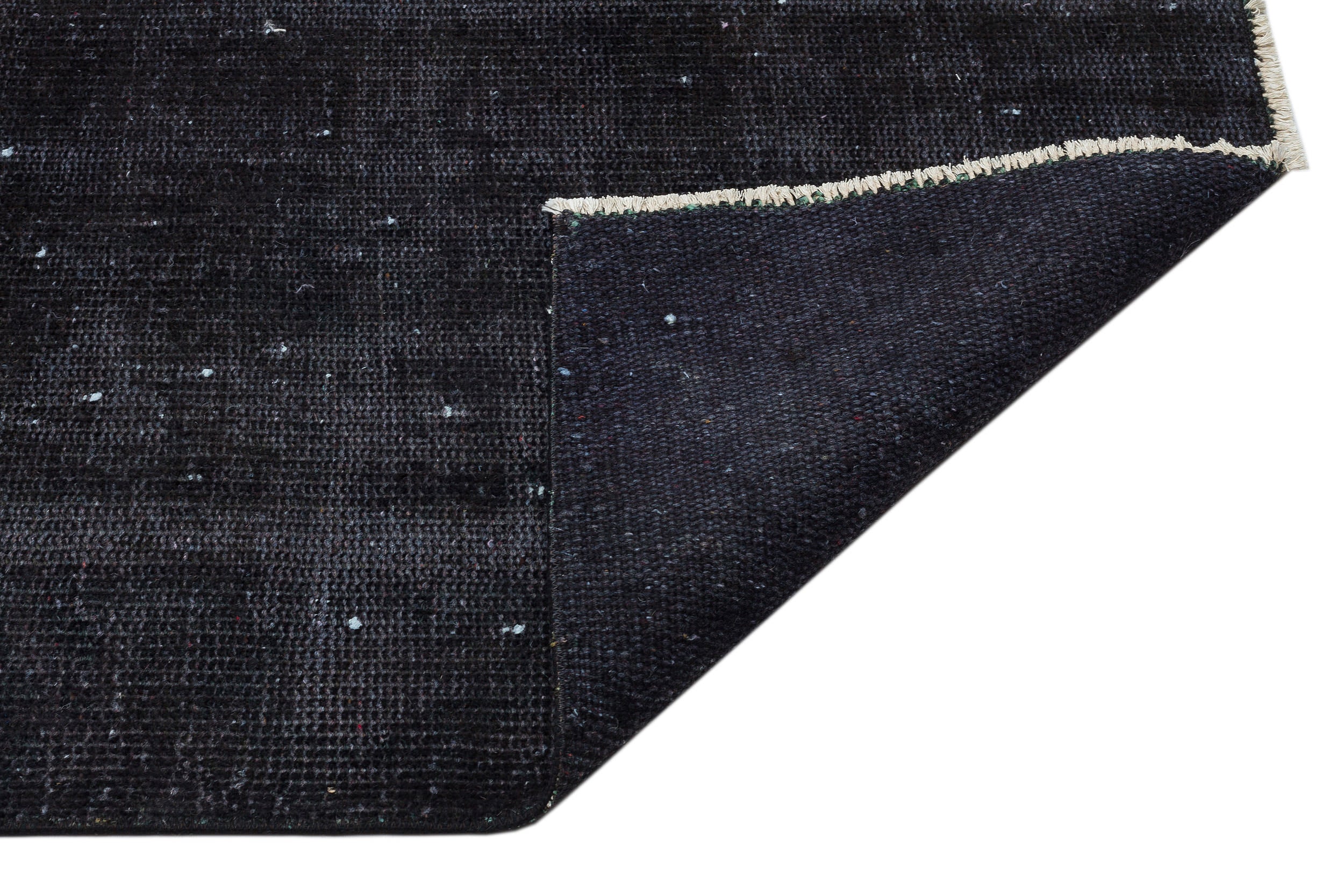 Atina Black Vintage Wool Handmade Area Rug 5'3" x 8'10"