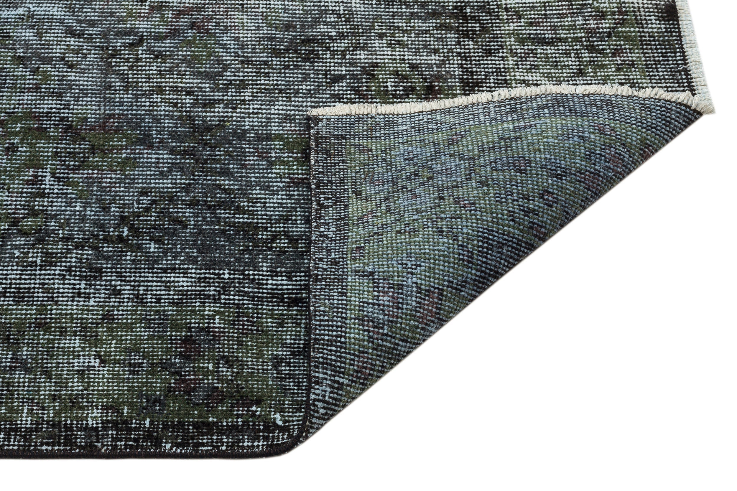 Atina Black Vintage Wool Handmade Area Rug 5'8" x 9'4"