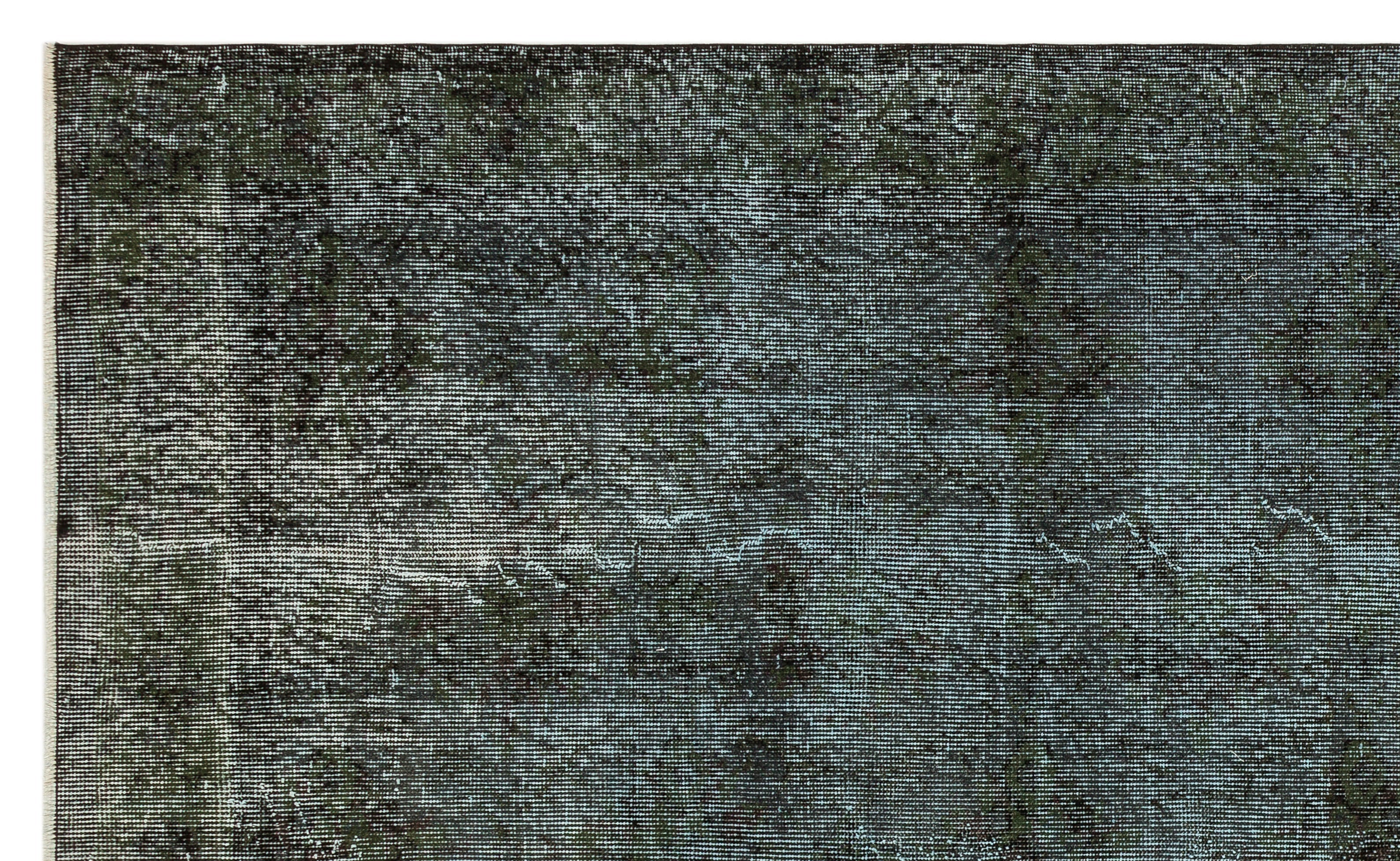 Atina Black Vintage Wool Handmade Area Rug 5'8" x 9'4"