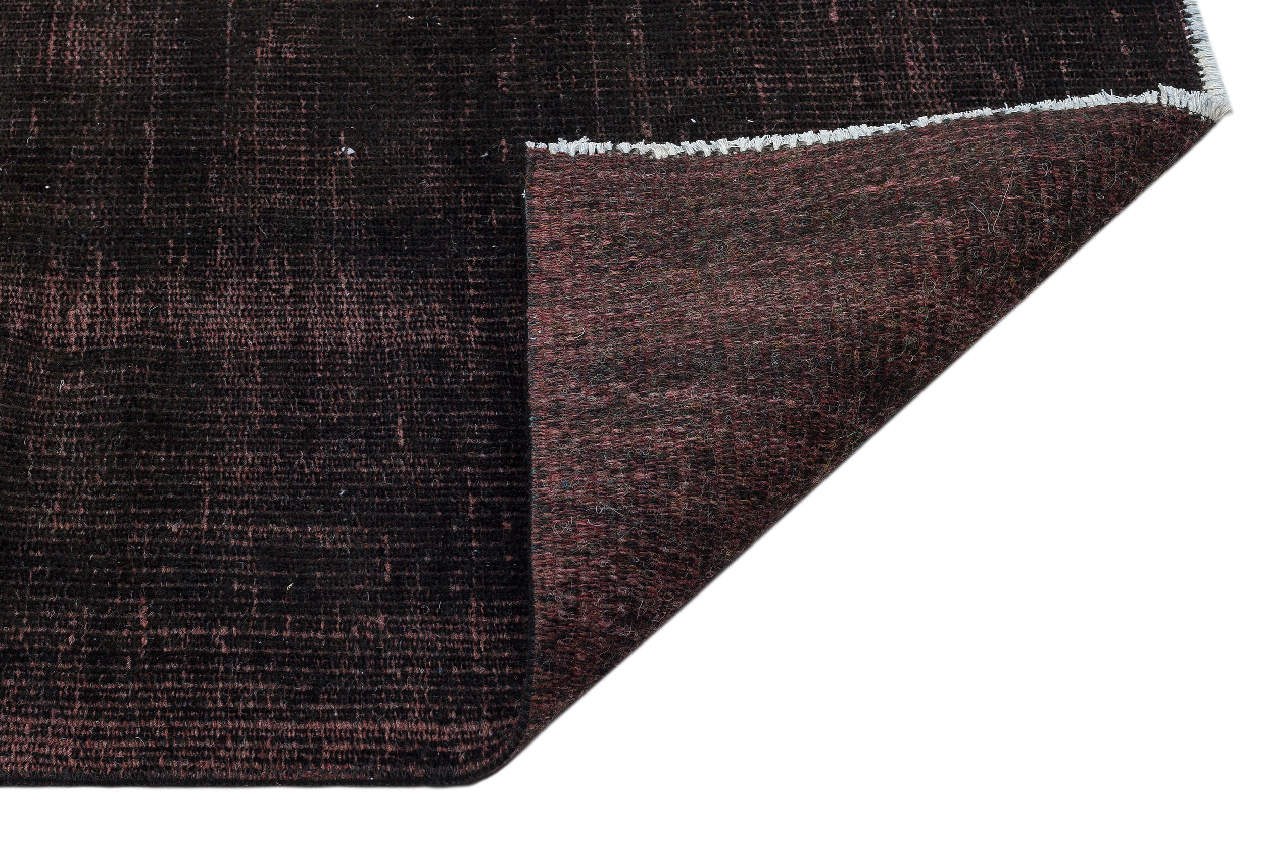 Atina Black Vintage Wool Handmade Area Rug 5'2" x 7'10"