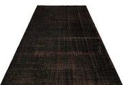 Atina Black Vintage Wool Handmade Area Rug 5'2" x 7'10"