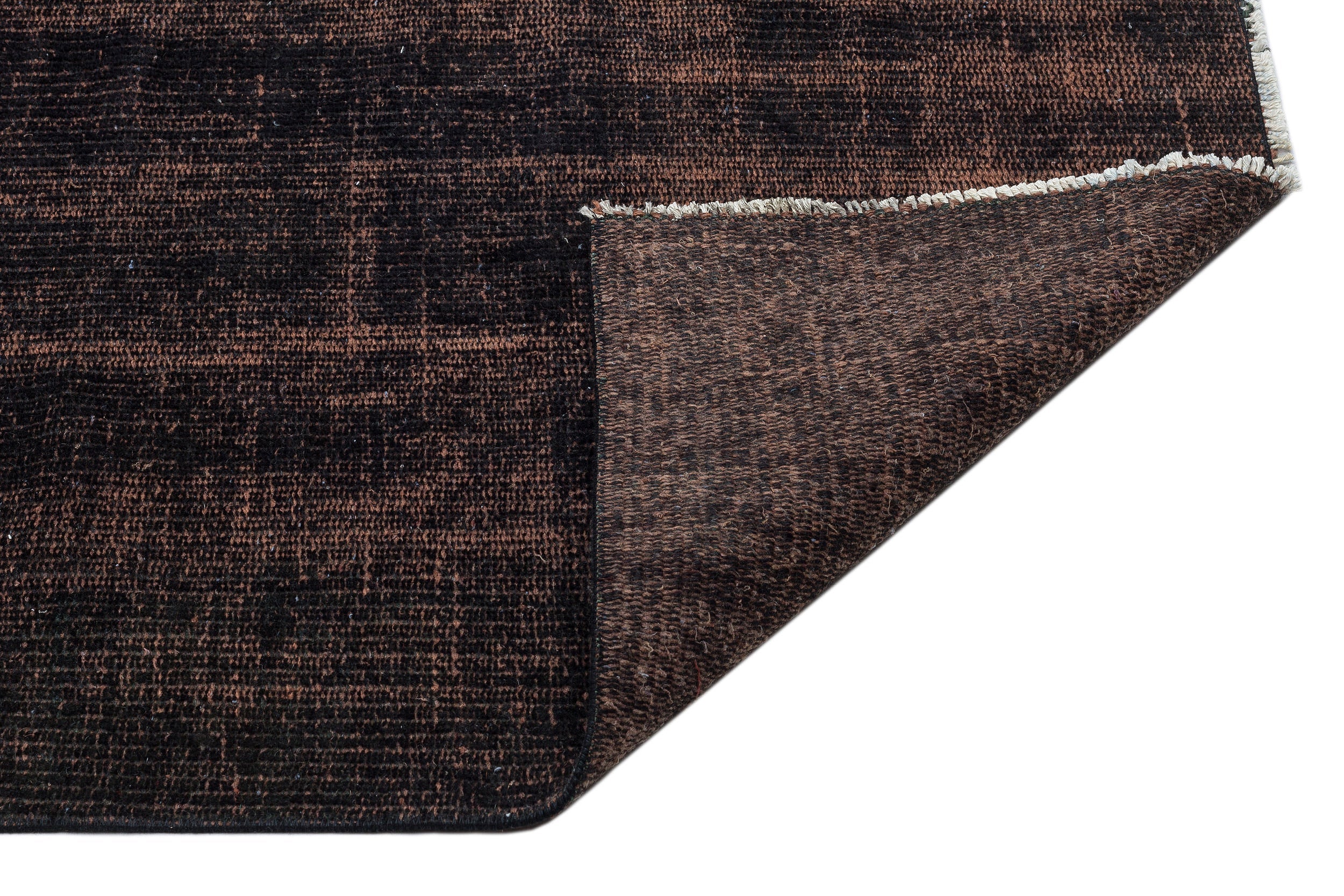 Atina Brown Vintage Wool Handmade Area Rug 5'1" x 7'9"