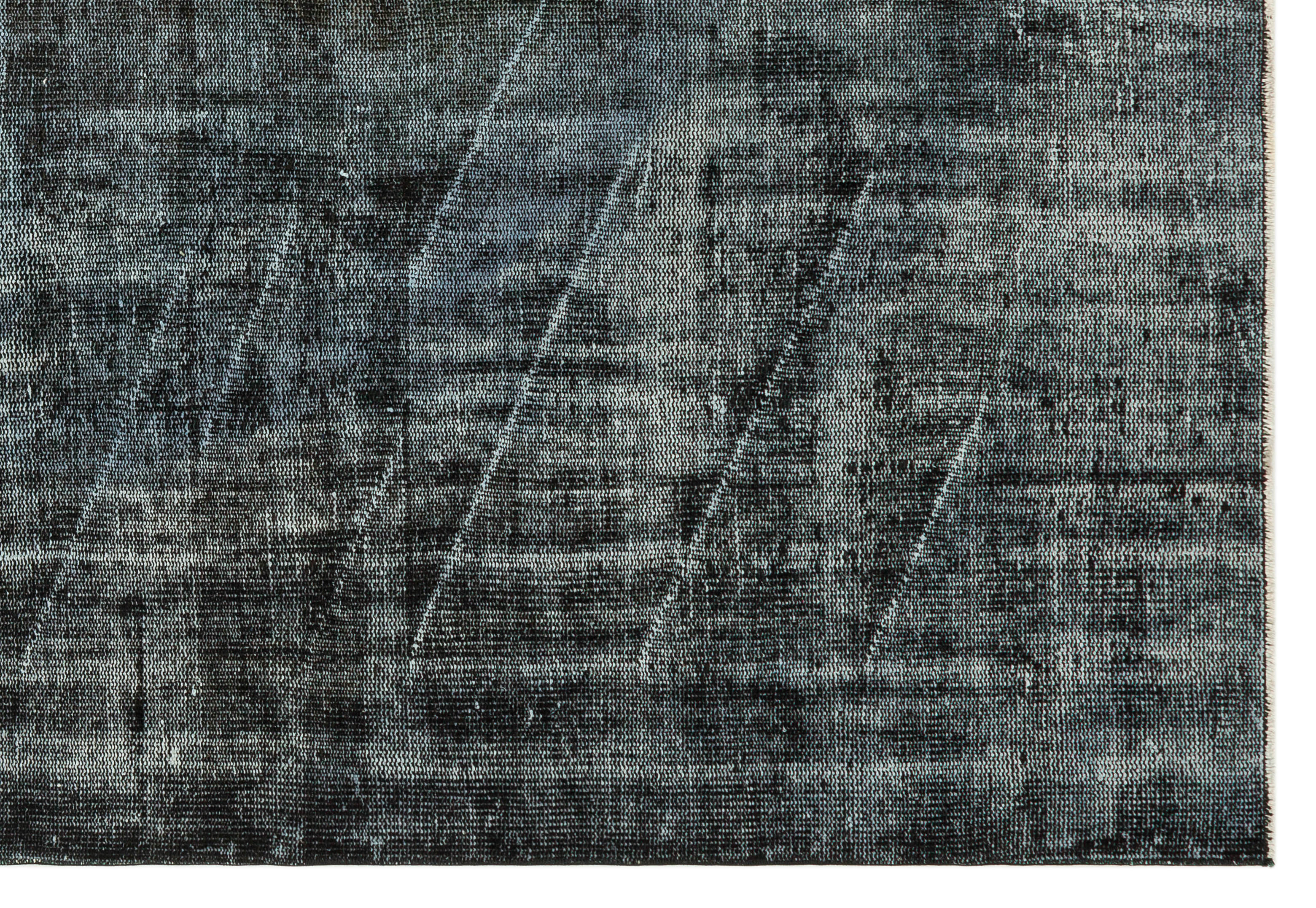 Atina Black Vintage Wool Handmade Area Rug 6'1" x 9'1"