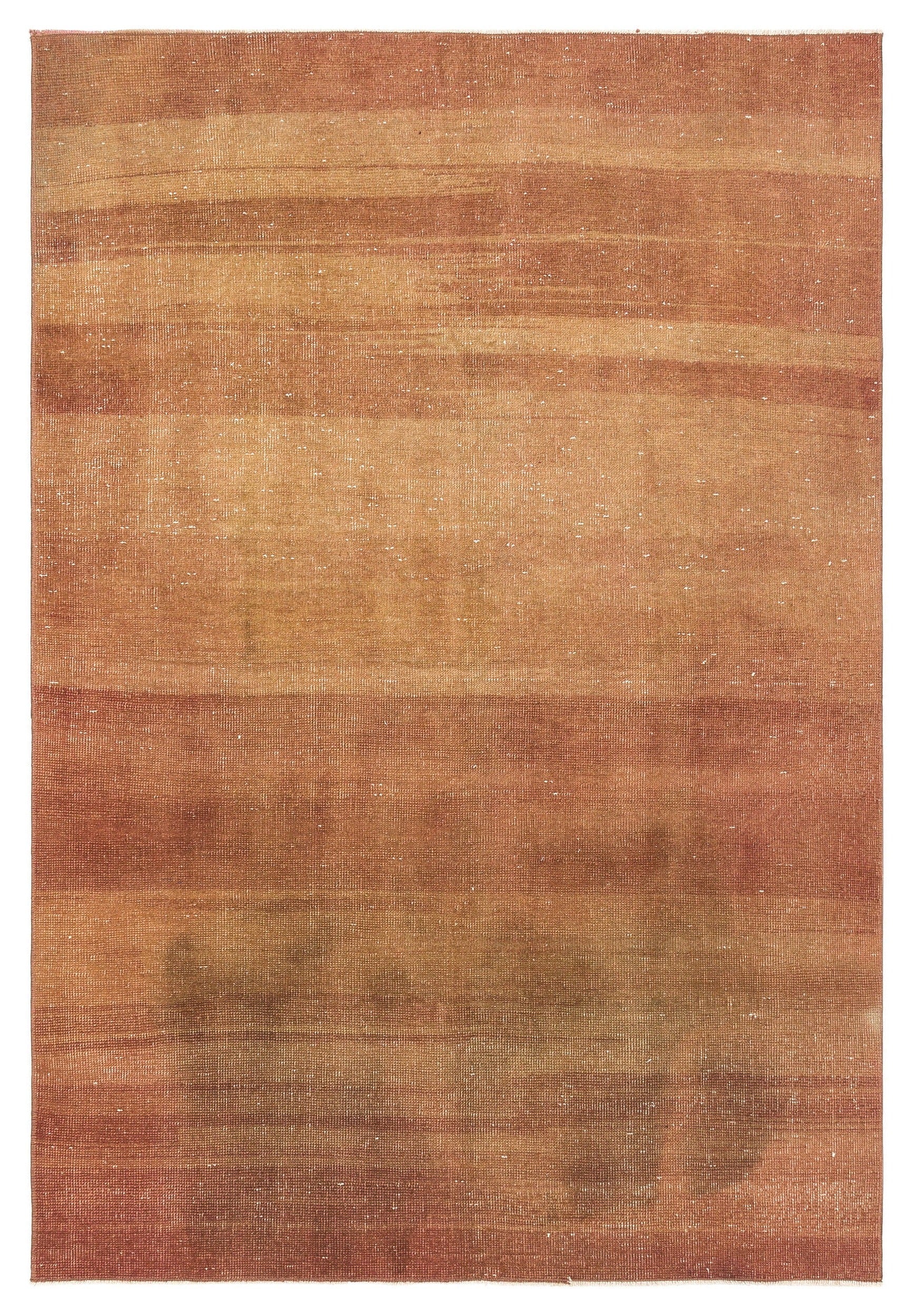 Atina Orange Vintage Wool Handmade Area Rug 4'6" x 6'6"