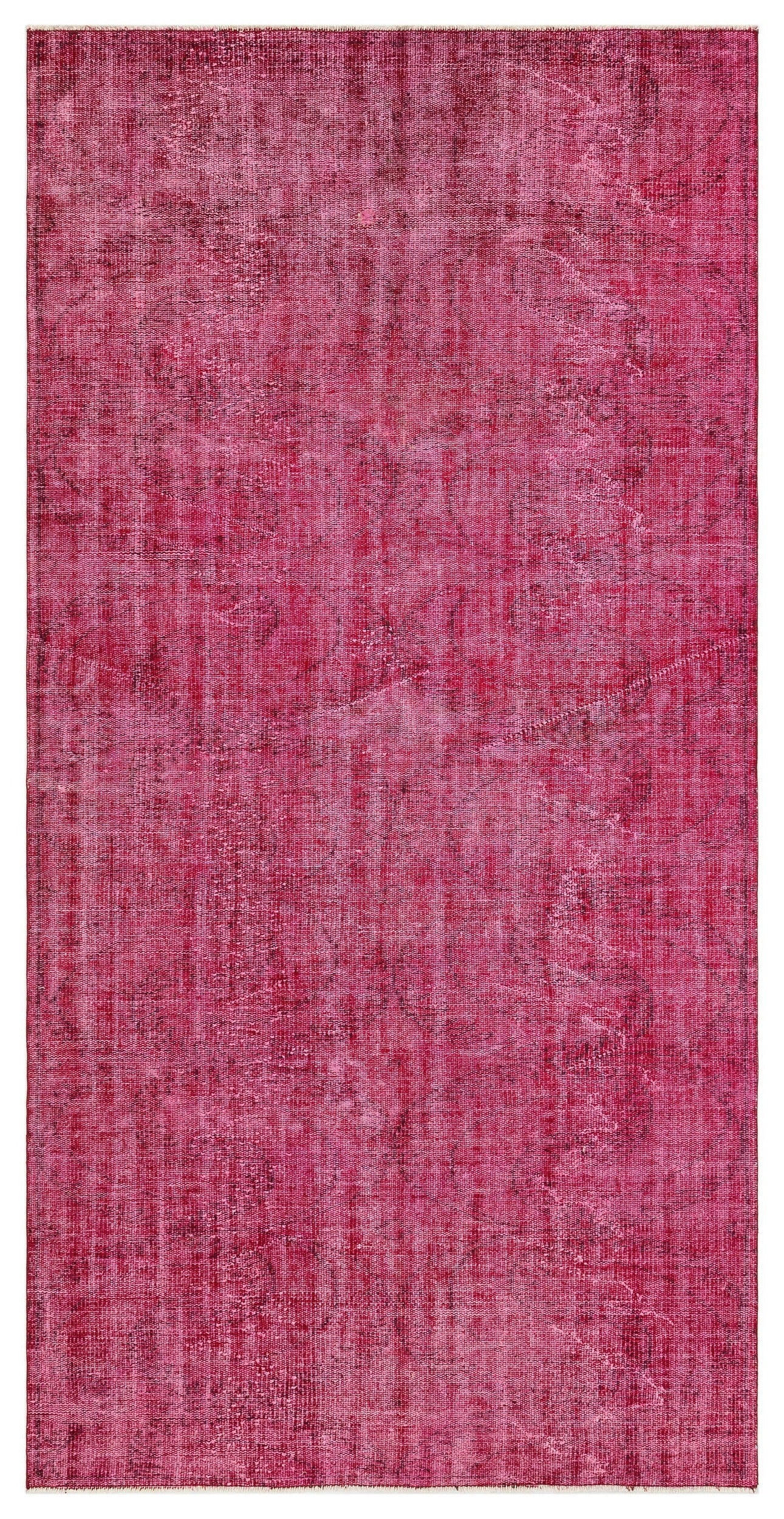 Atina Pink Vintage Wool Handmade Area Rug 4'5" x 8'8"