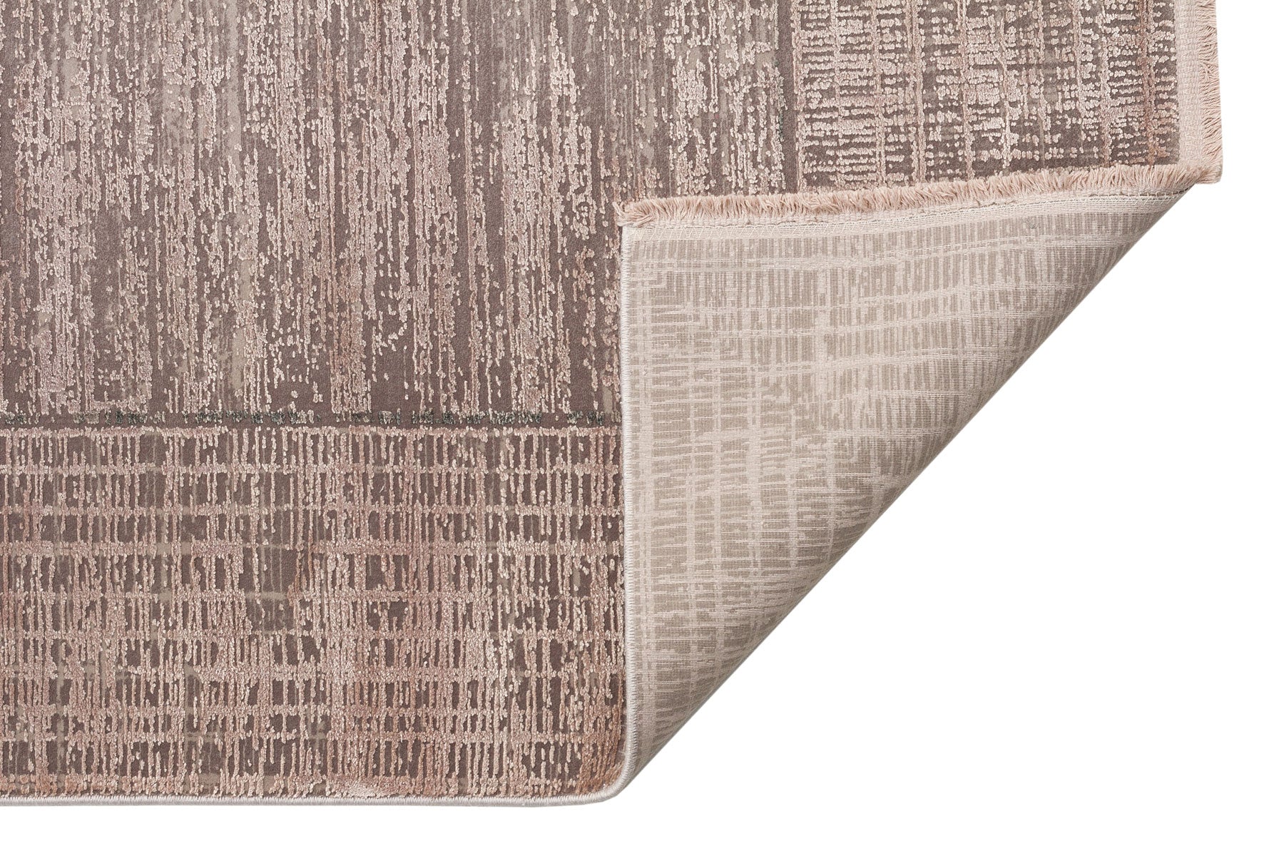 Machine Made Area Rug | Beige Classic Overdyed Textured Flatweave Carpet