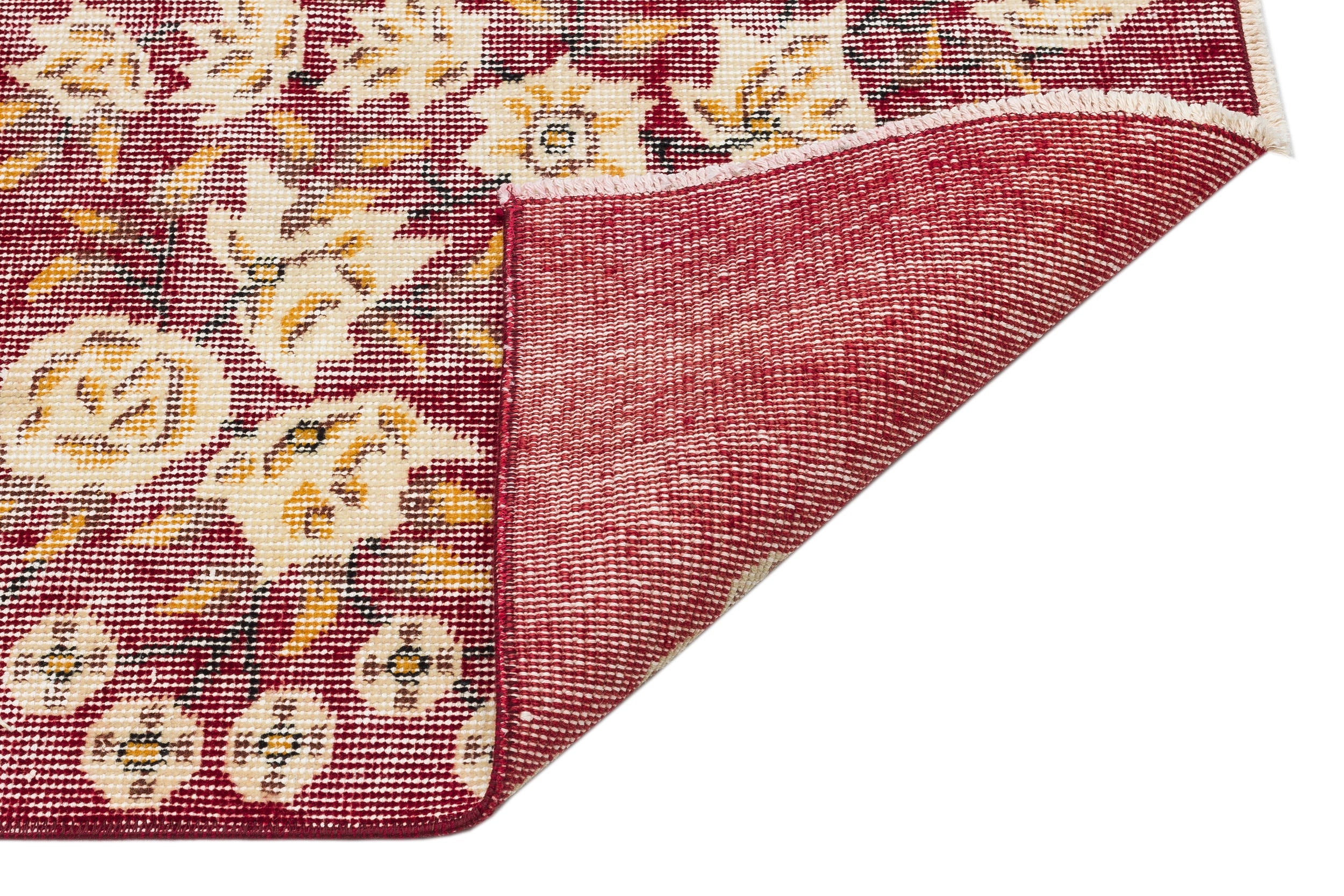 Atina Red Vintage Wool Handmade Area Rug 5'1" x 9'5"