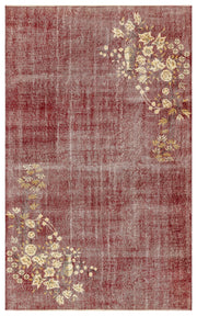 Atina Red Vintage Wool Handmade Area Rug 5'1" x 9'5"