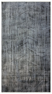 Atina Grey Vintage Wool Handmade Area Rug 4'10" x 8'9"