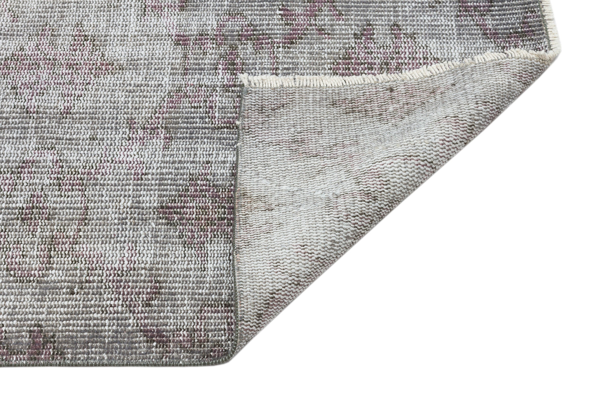 Atina Grey Vintage Wool Handmade Area Rug 5'4" x 8'4"