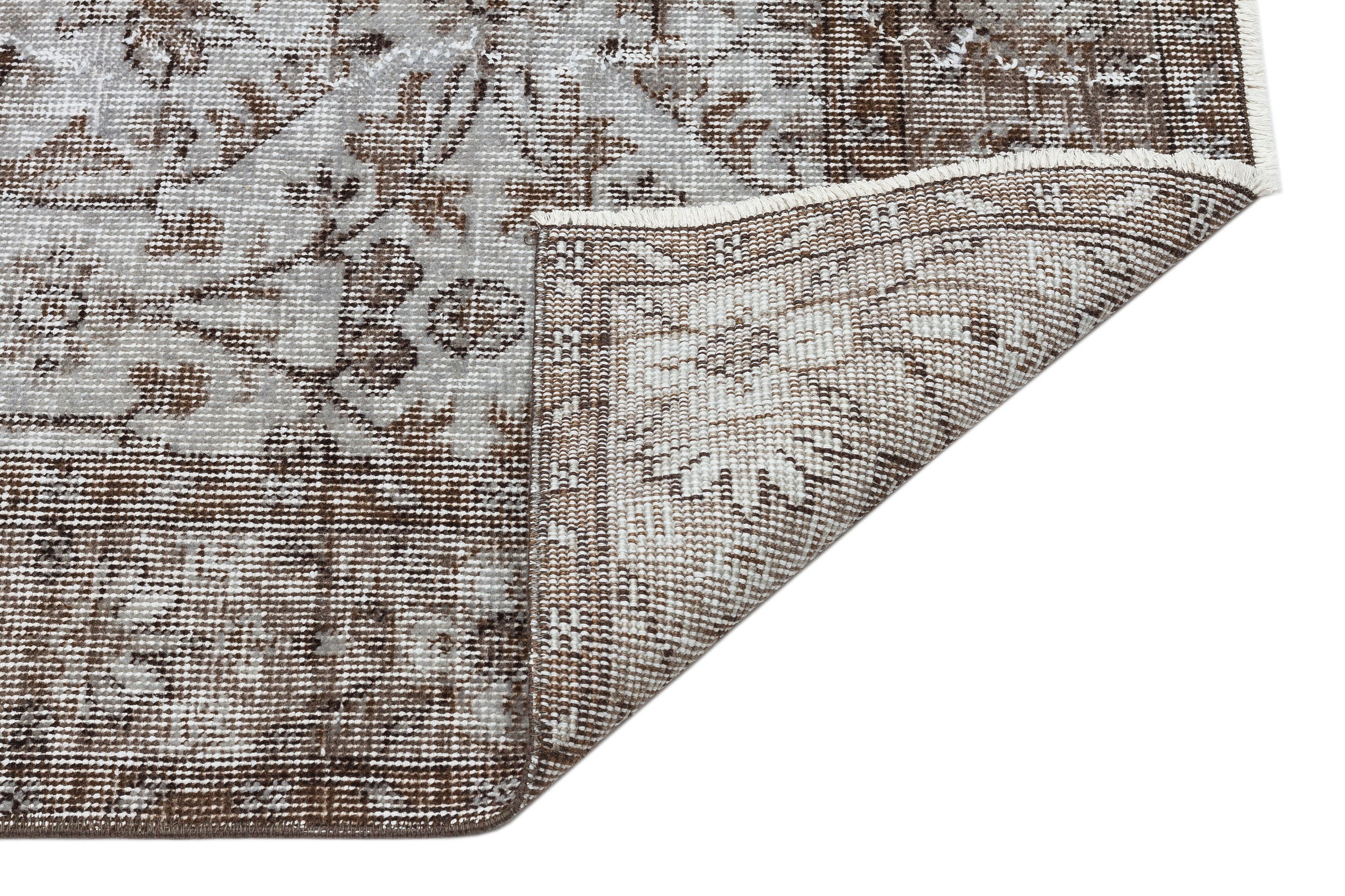Atina Grey Vintage Wool Handmade Area Rug 4'8" x 8'1"