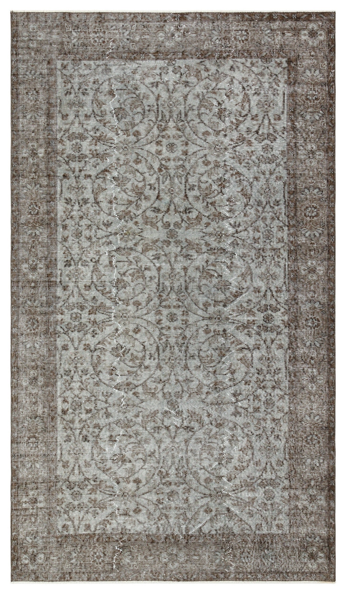 Atina Grey Vintage Wool Handmade Area Rug 4'8" x 8'1"