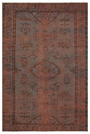 Atina Brown Vintage Wool Handmade Area Rug 5'9" x 8'10"