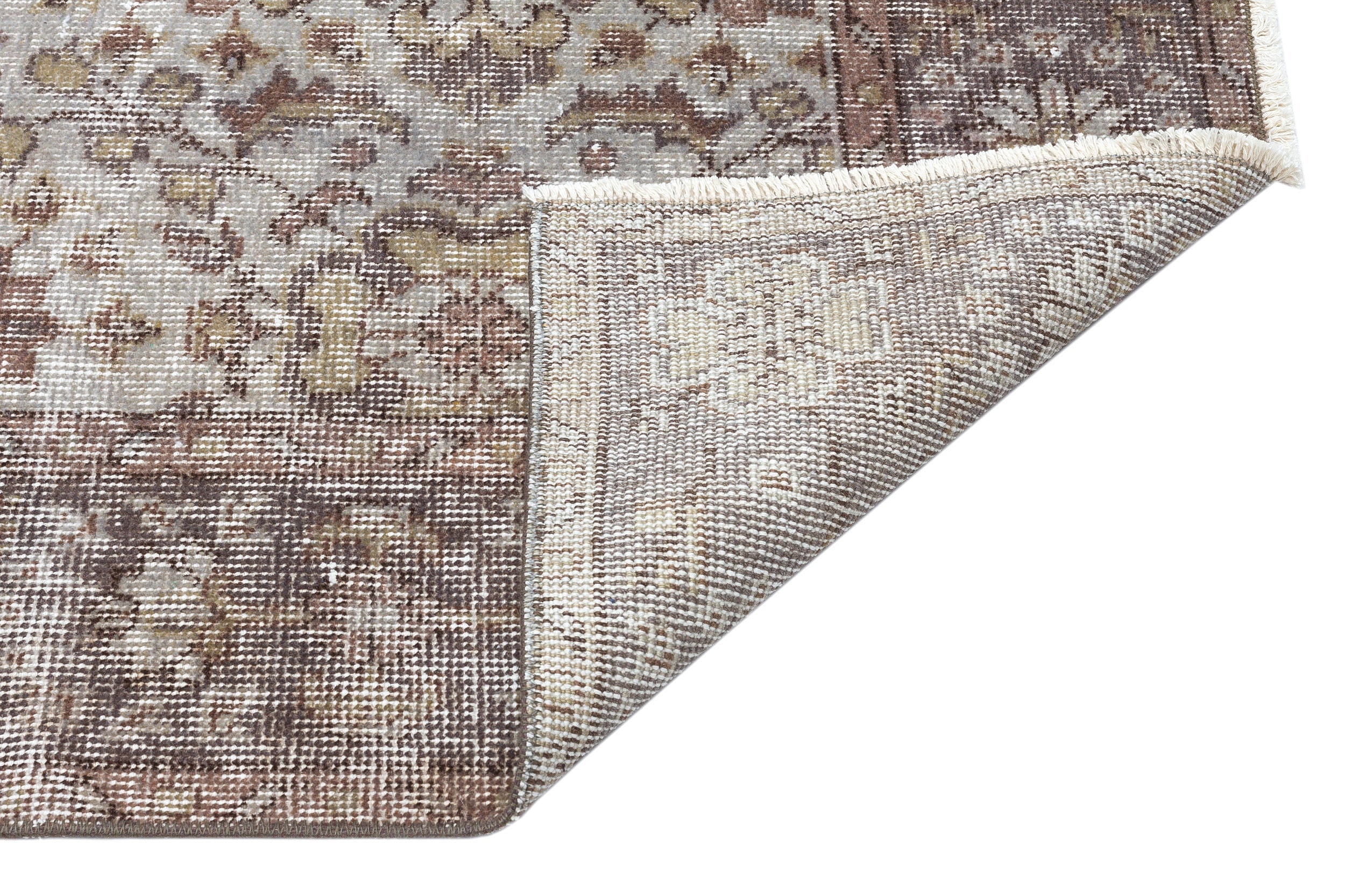 Atina Grey Vintage Wool Handmade Area Rug 5'4" x 9'5"
