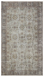 Atina Grey Vintage Wool Handmade Area Rug 5'4" x 9'5"