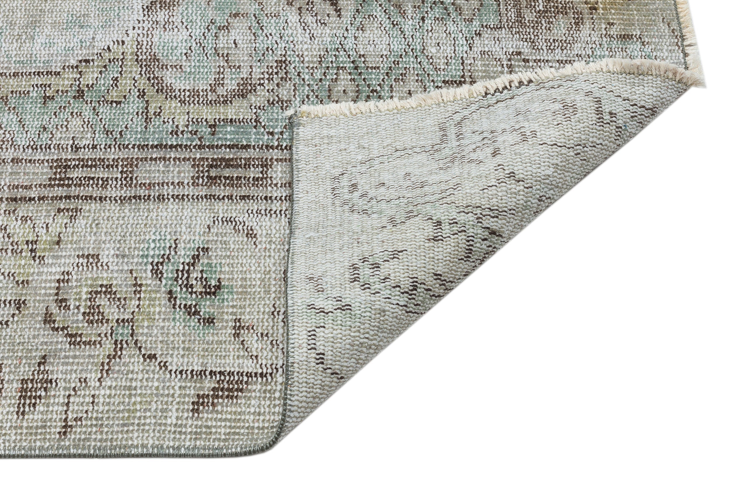 Atina Grey Vintage Wool Handmade Area Rug 5'7" x 9'1"