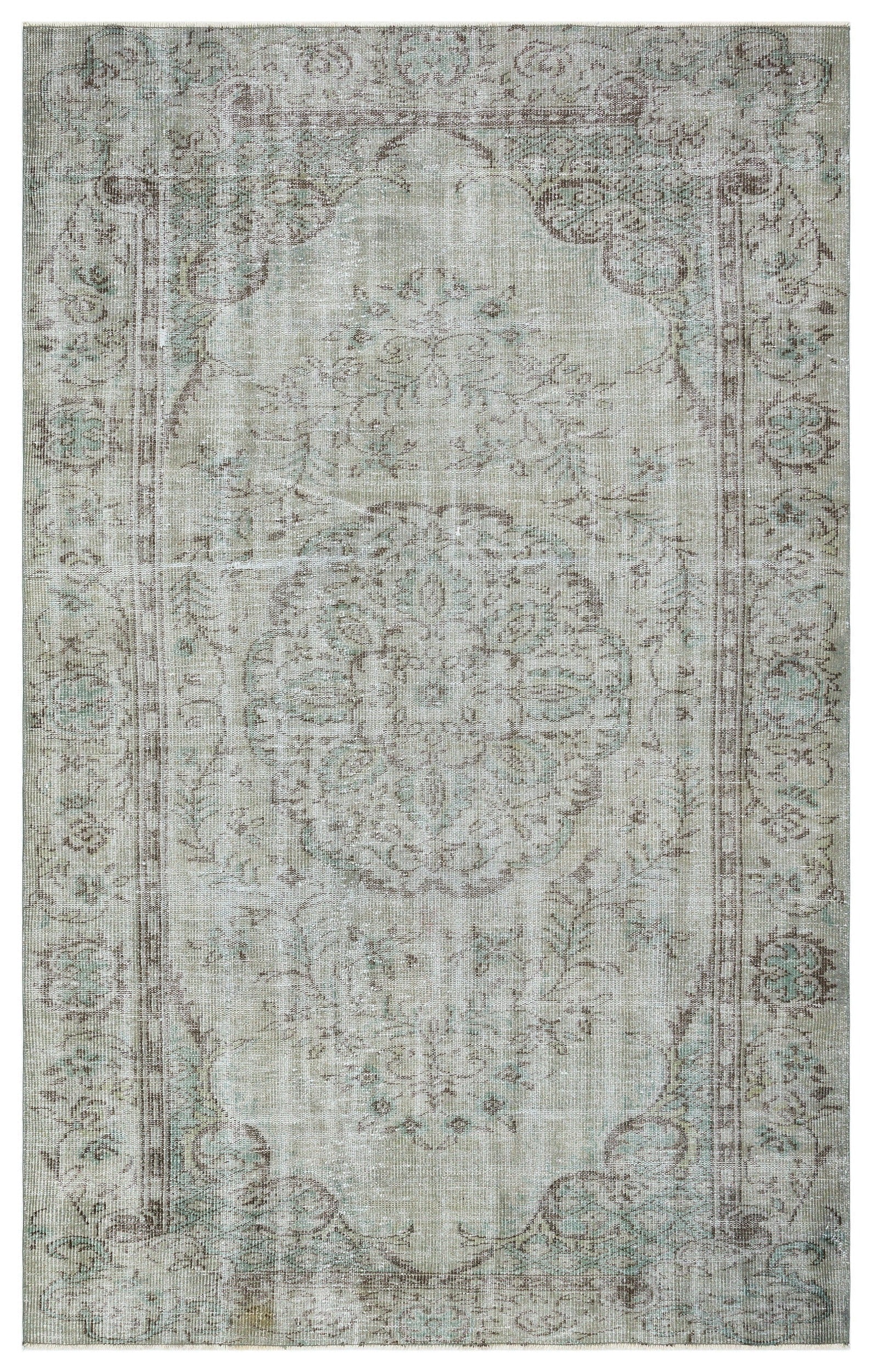 Atina Grey Vintage Wool Handmade Area Rug 5'7" x 9'1"