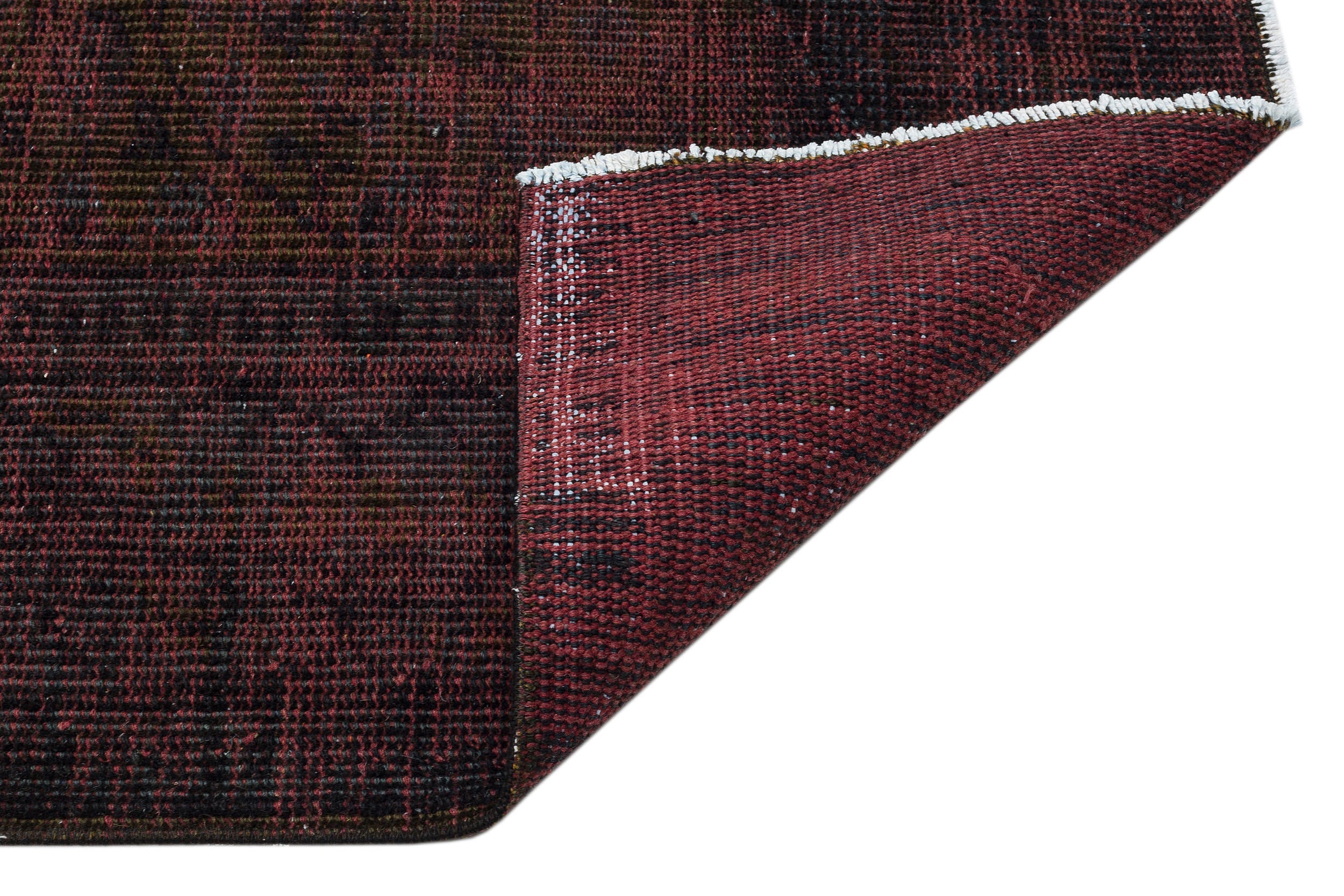 Atina Burgundy Vintage Wool Handmade Area Rug 6'4" x 9'11"