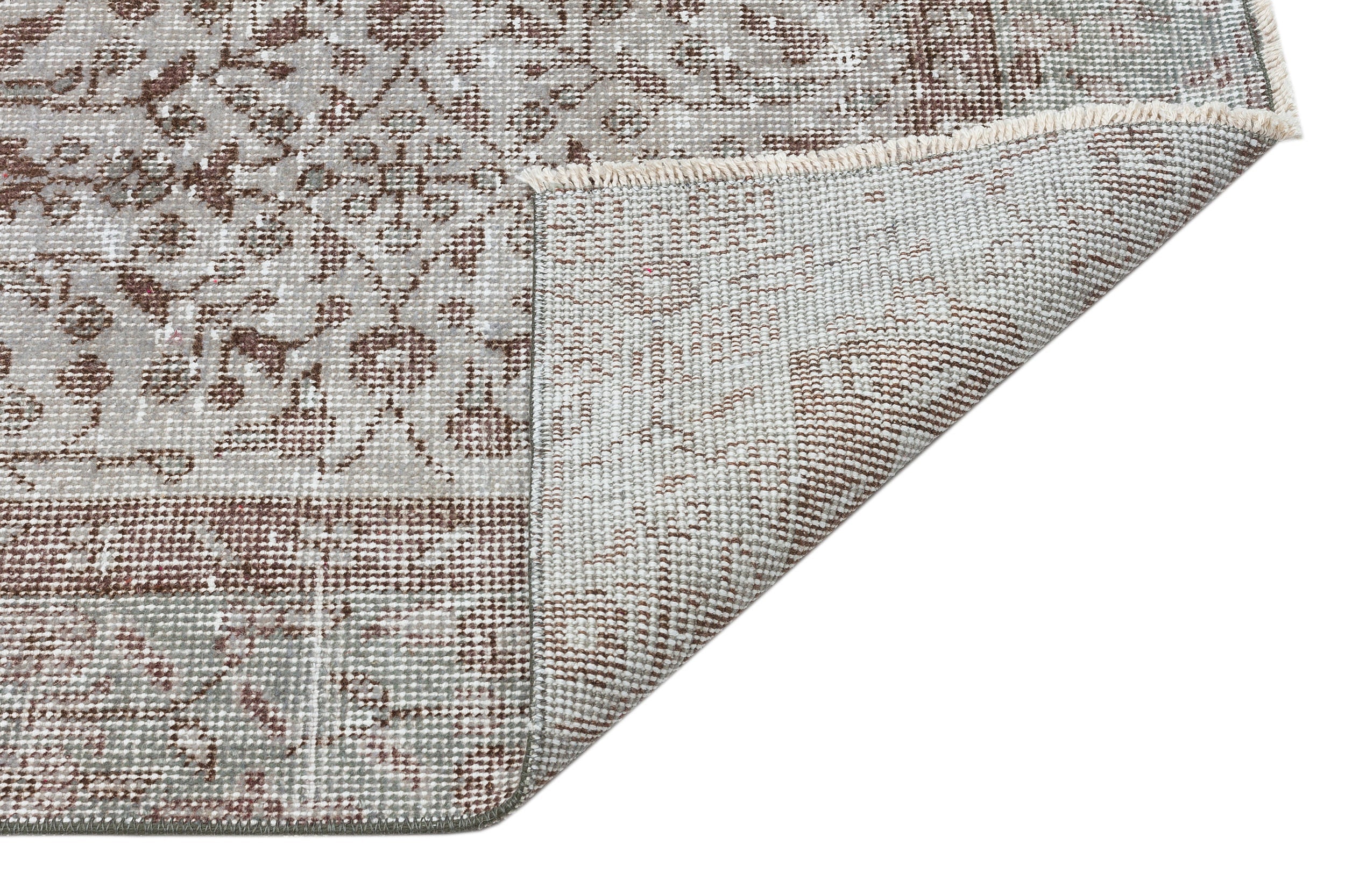 Atina Grey Vintage Wool Handmade Area Rug 5'3" x 9'0"