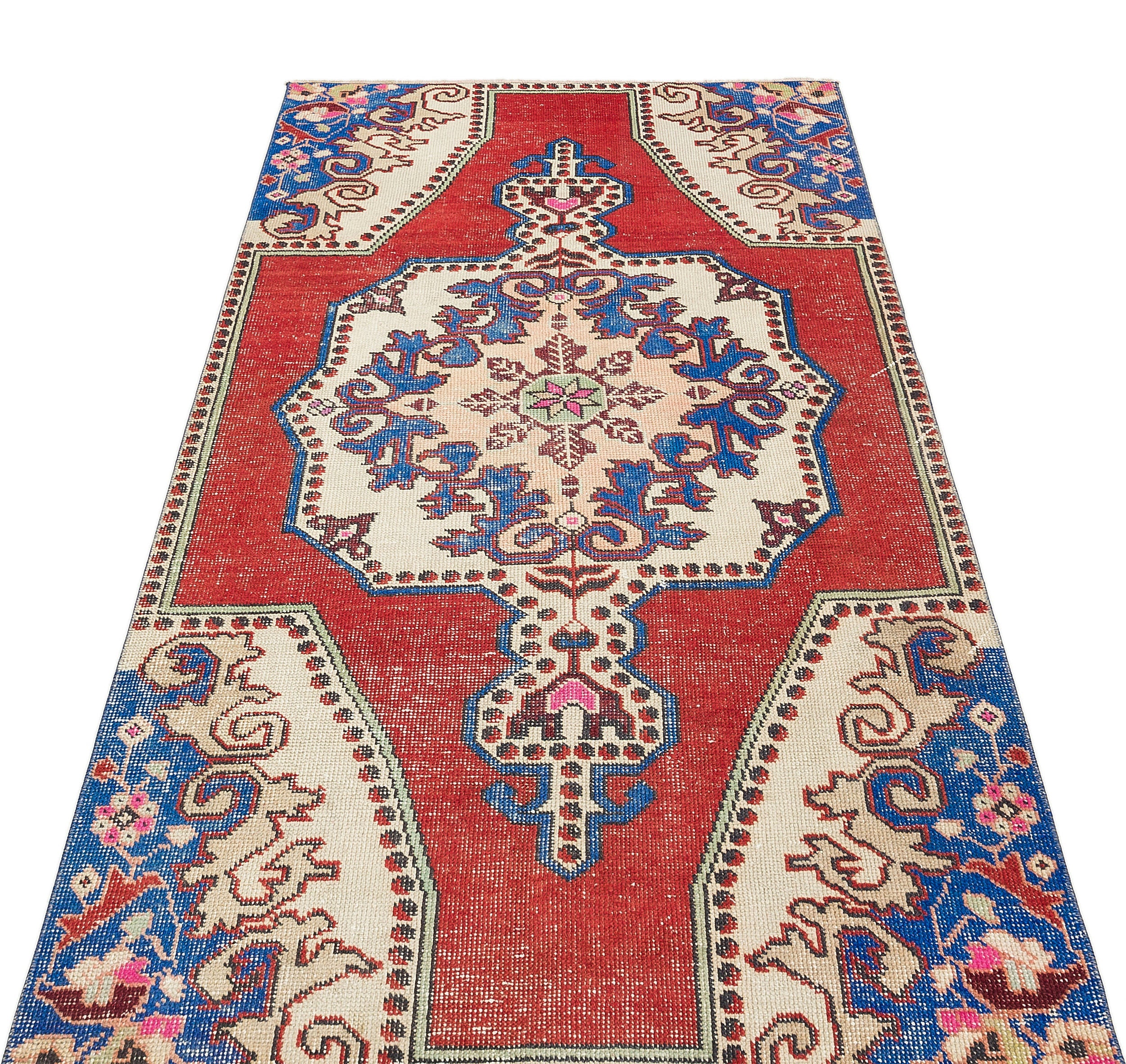 Kavala Red Classic Wool Handmade Area Rug 3'8" x 6'7"