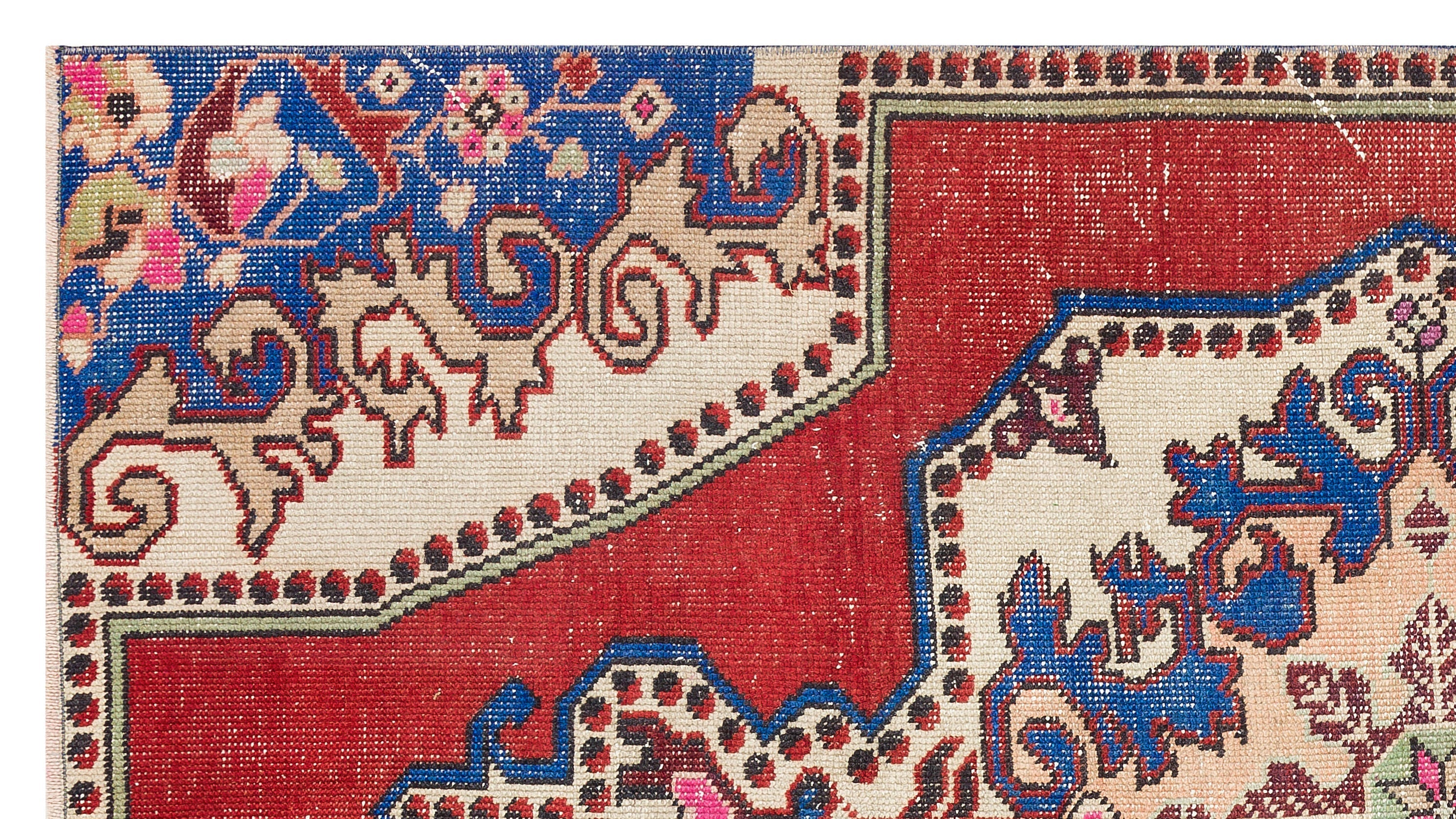 Kavala Red Classic Wool Handmade Area Rug 3'8" x 6'7"