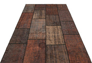 Iskece Brown Vintage Wool Handmade Area Rug 5'3" x 7'7"