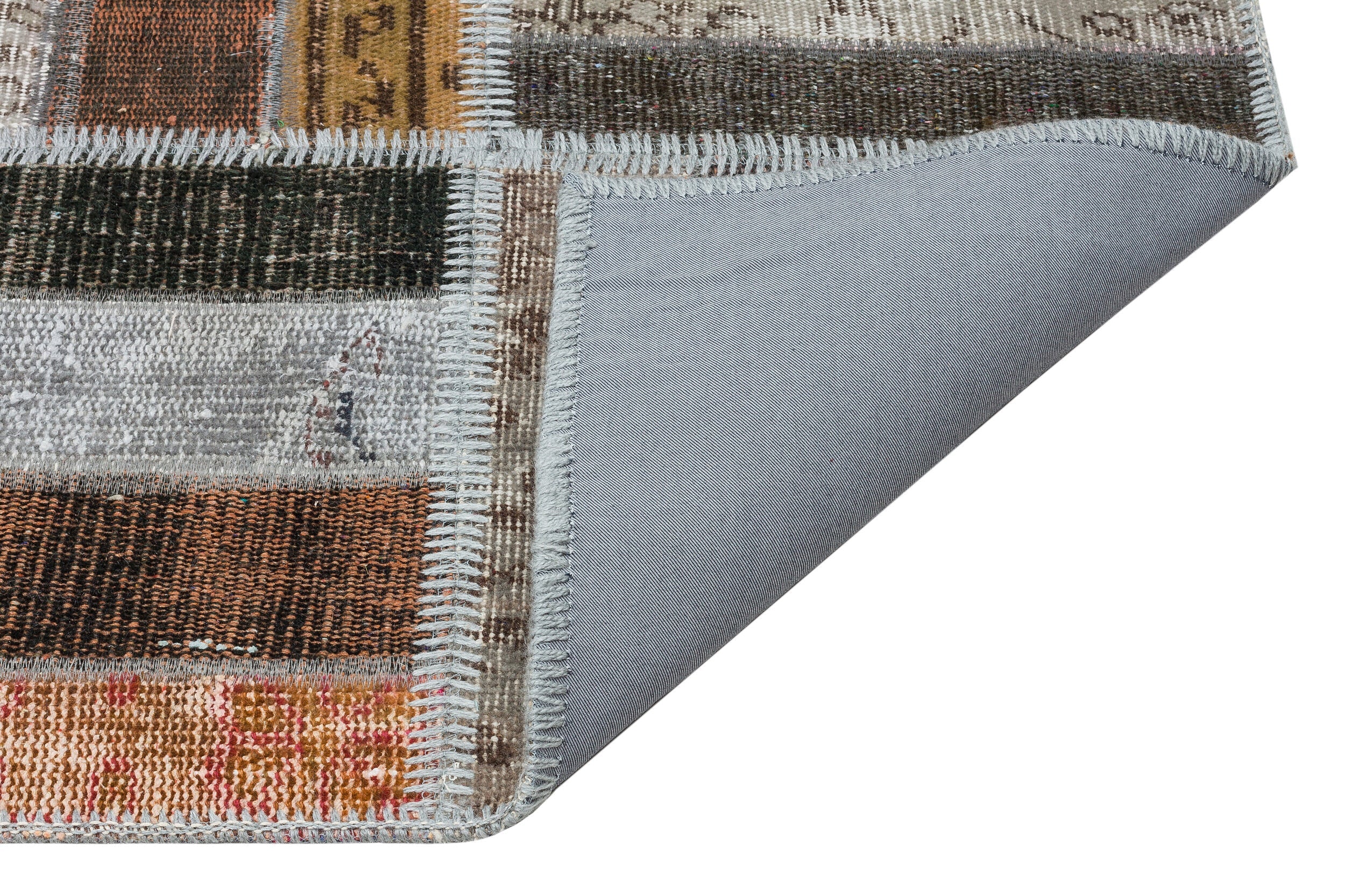 Iskece Brown Vintage Wool Handmade Area Rug 5'3" x 8'0"