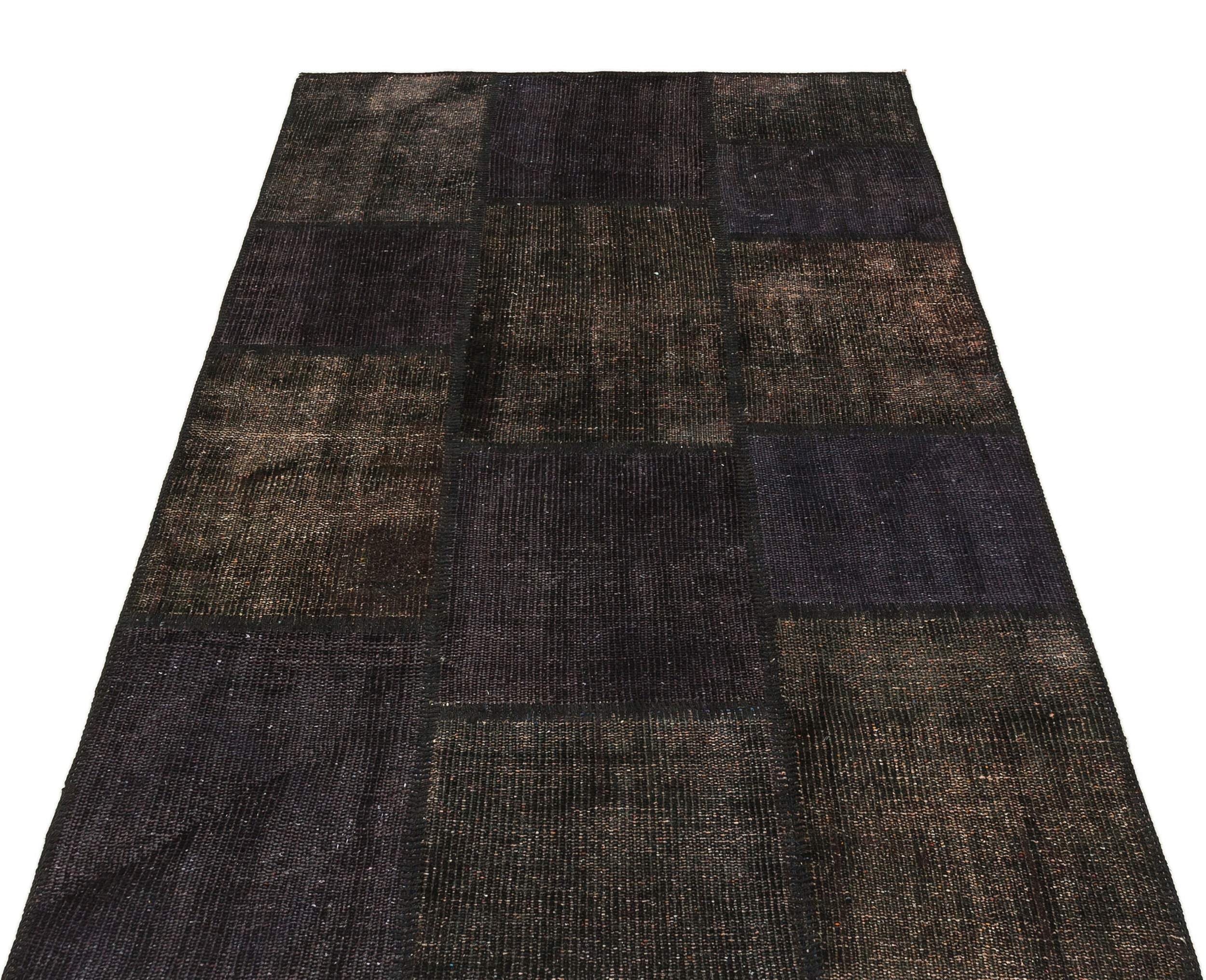Iskece Brown Vintage Wool Handmade Area Rug 3'10" x 5'11"