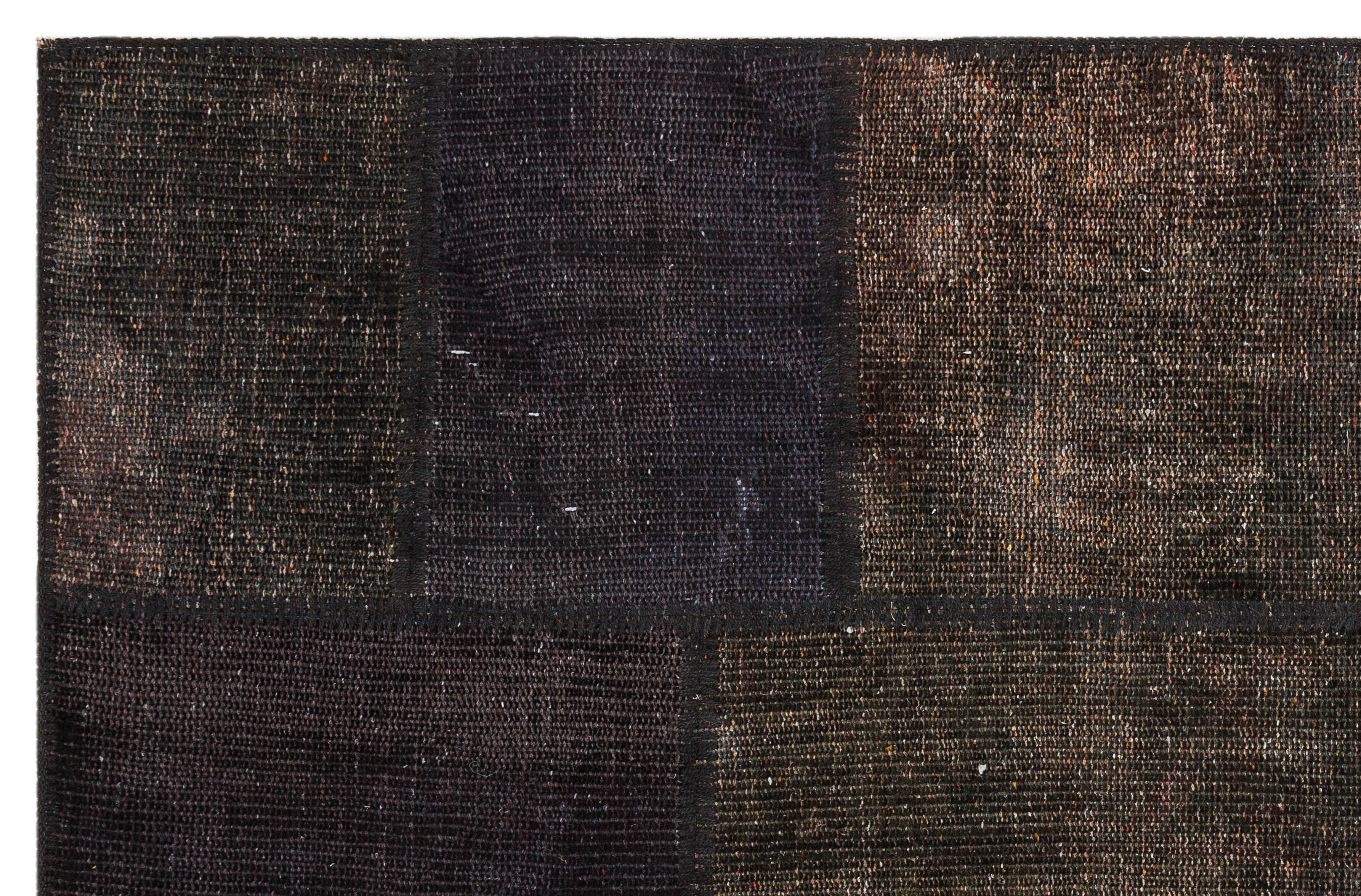 Iskece Brown Vintage Wool Handmade Area Rug 3'10" x 5'11"