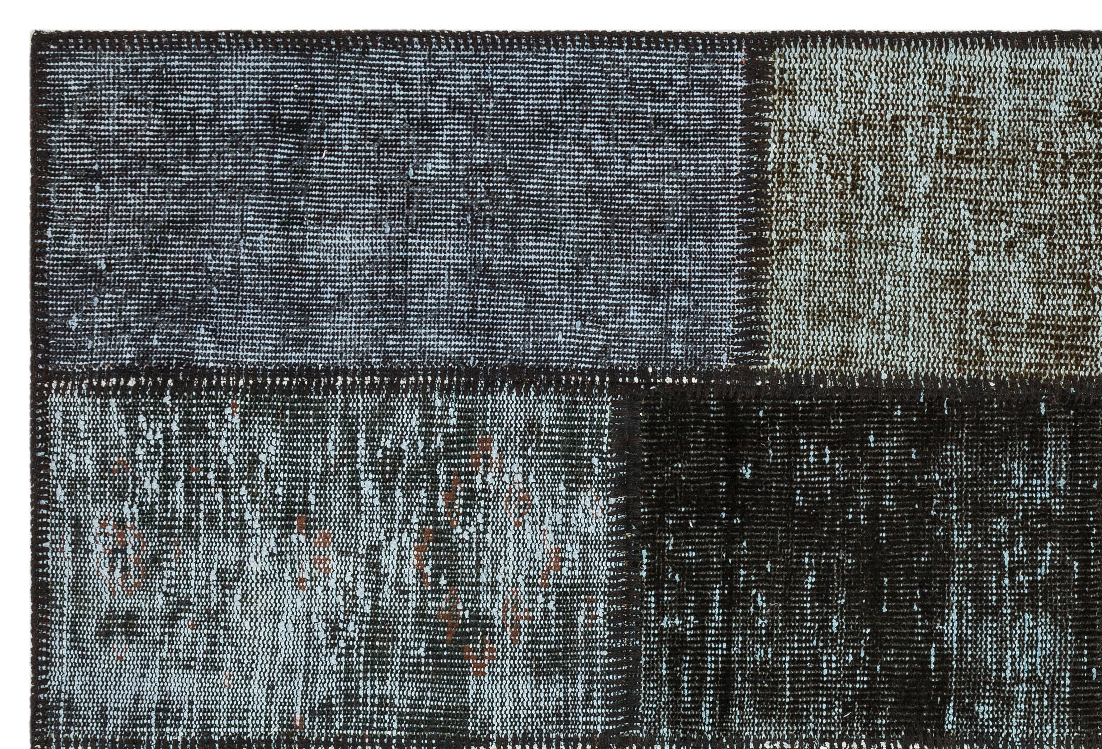 Iskece Grey Vintage Wool Handmade Area Rug 4'0" x 5'11"